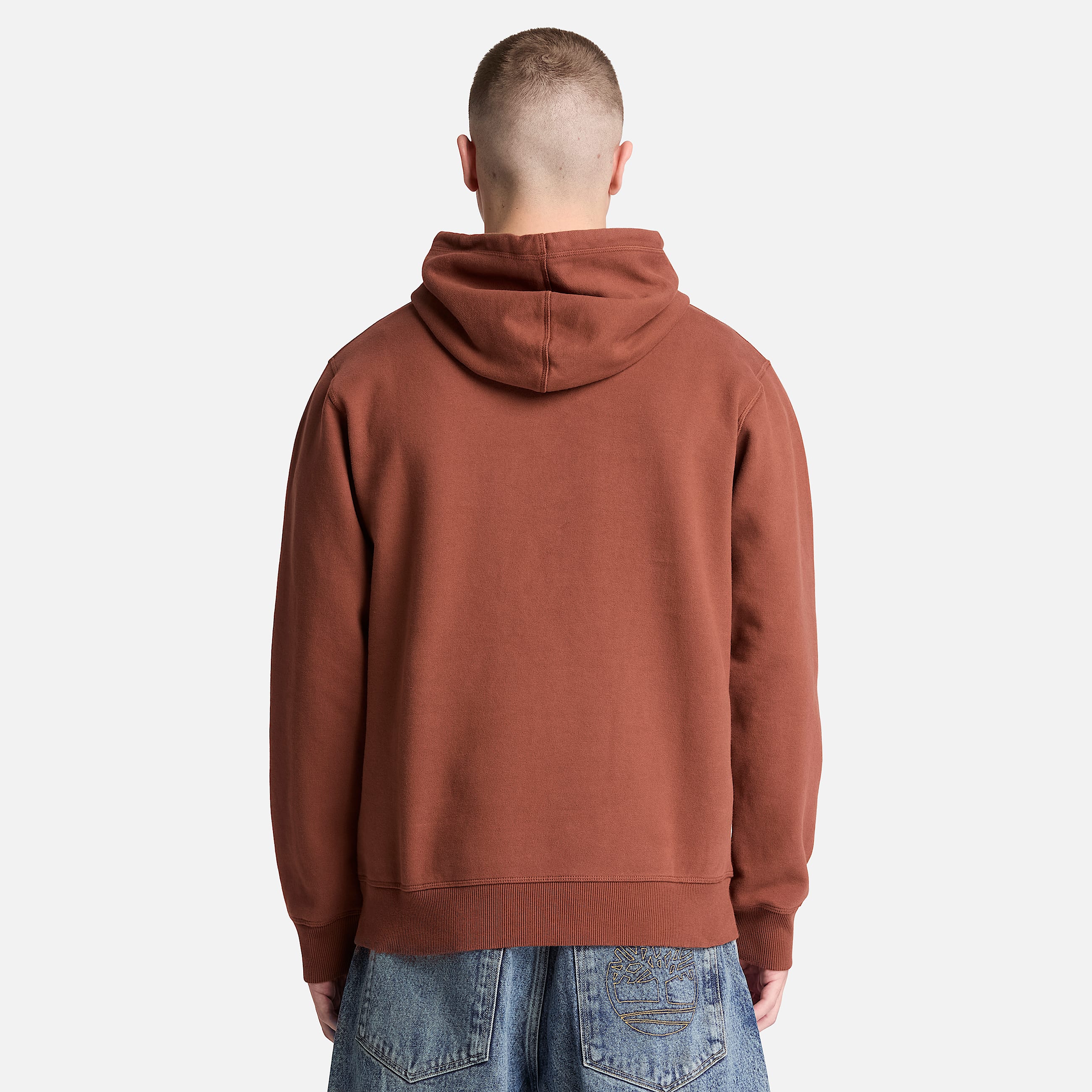 Established 1973 Embroidered Logo Hoodie for Men in Brown TBL Brown ALT8
