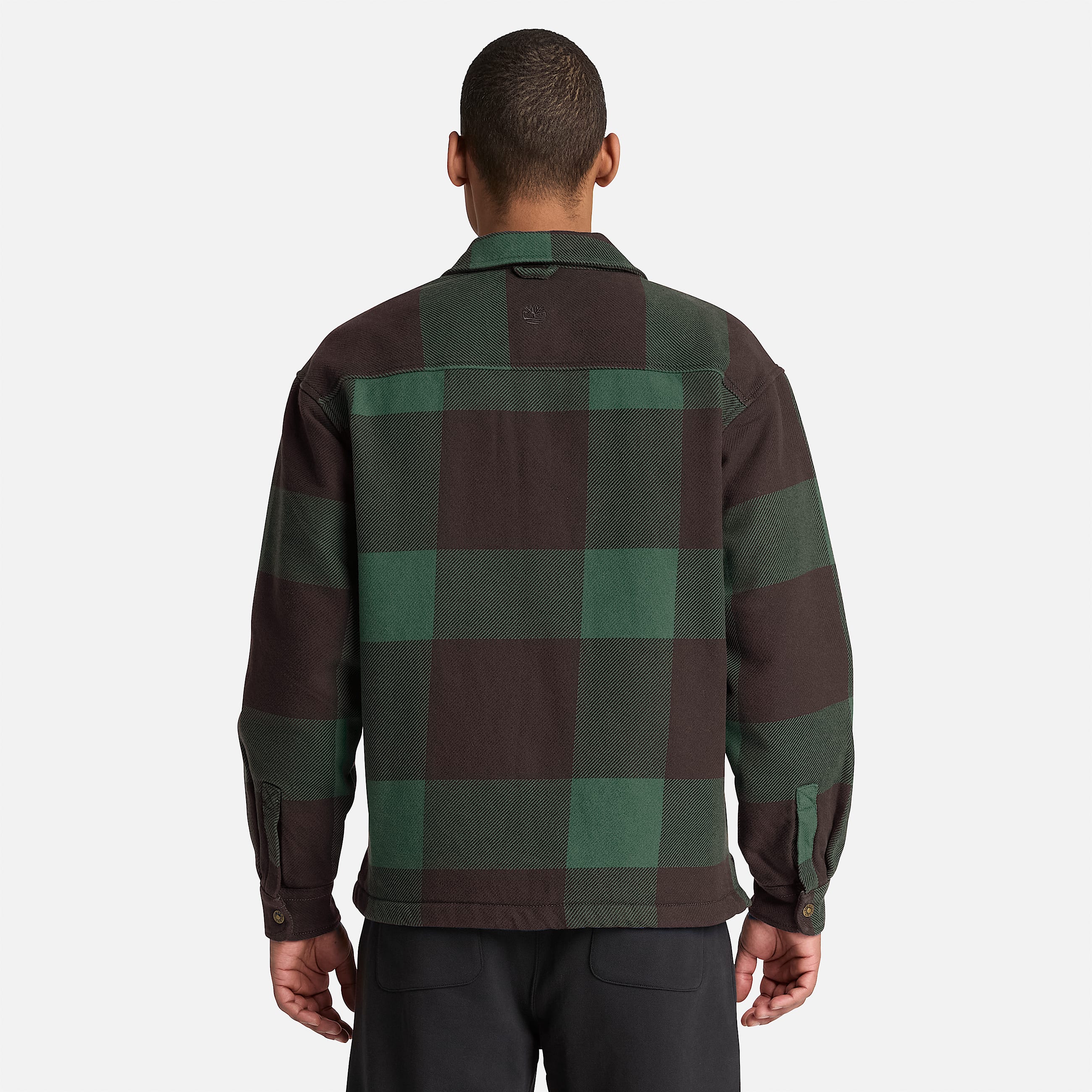 FleeceLined Checkered Overshirt for Men in Dark Brown TBL Brown ALT8