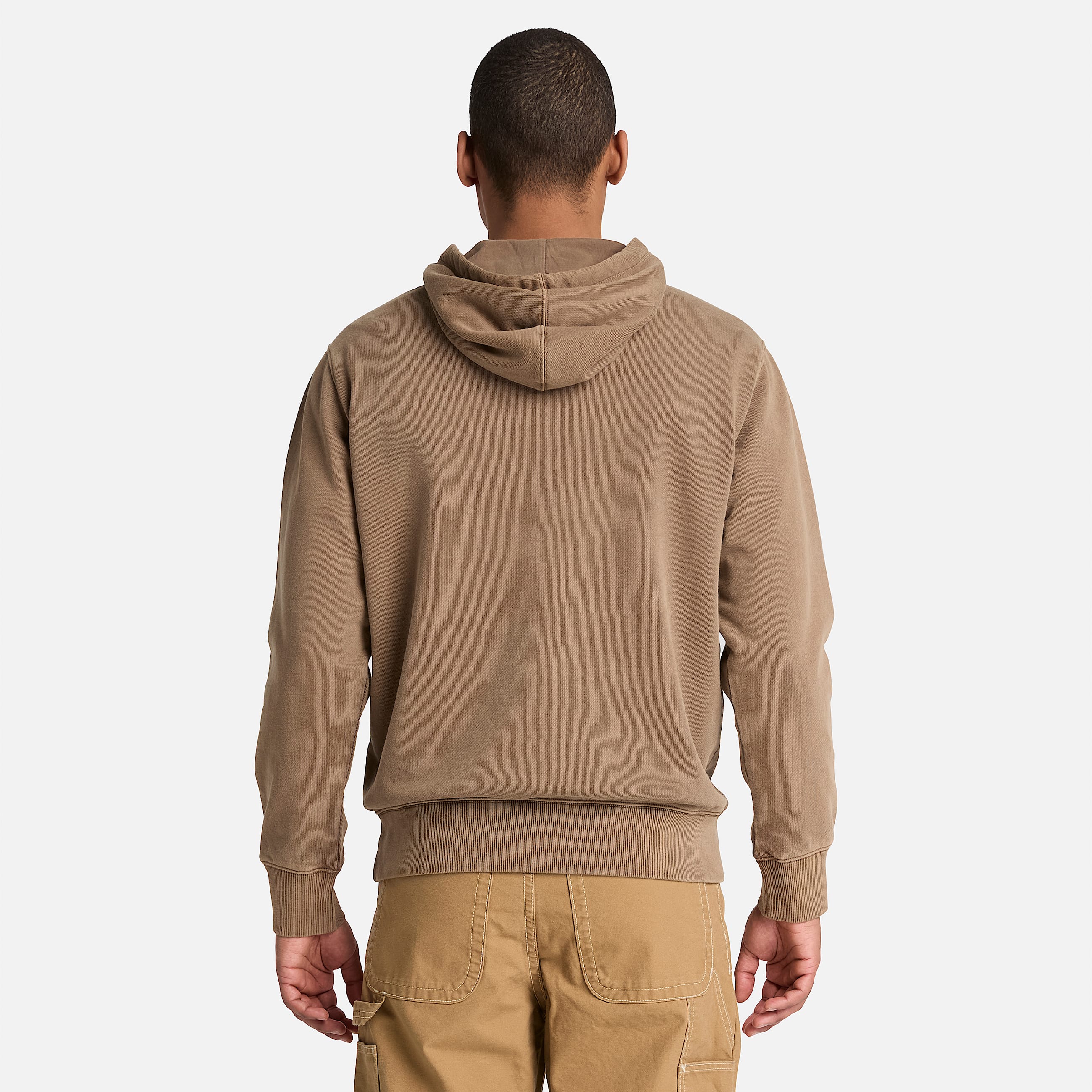 South Cabot Garment Dye Hoodie for Men in Brown TBL Brown ALT8