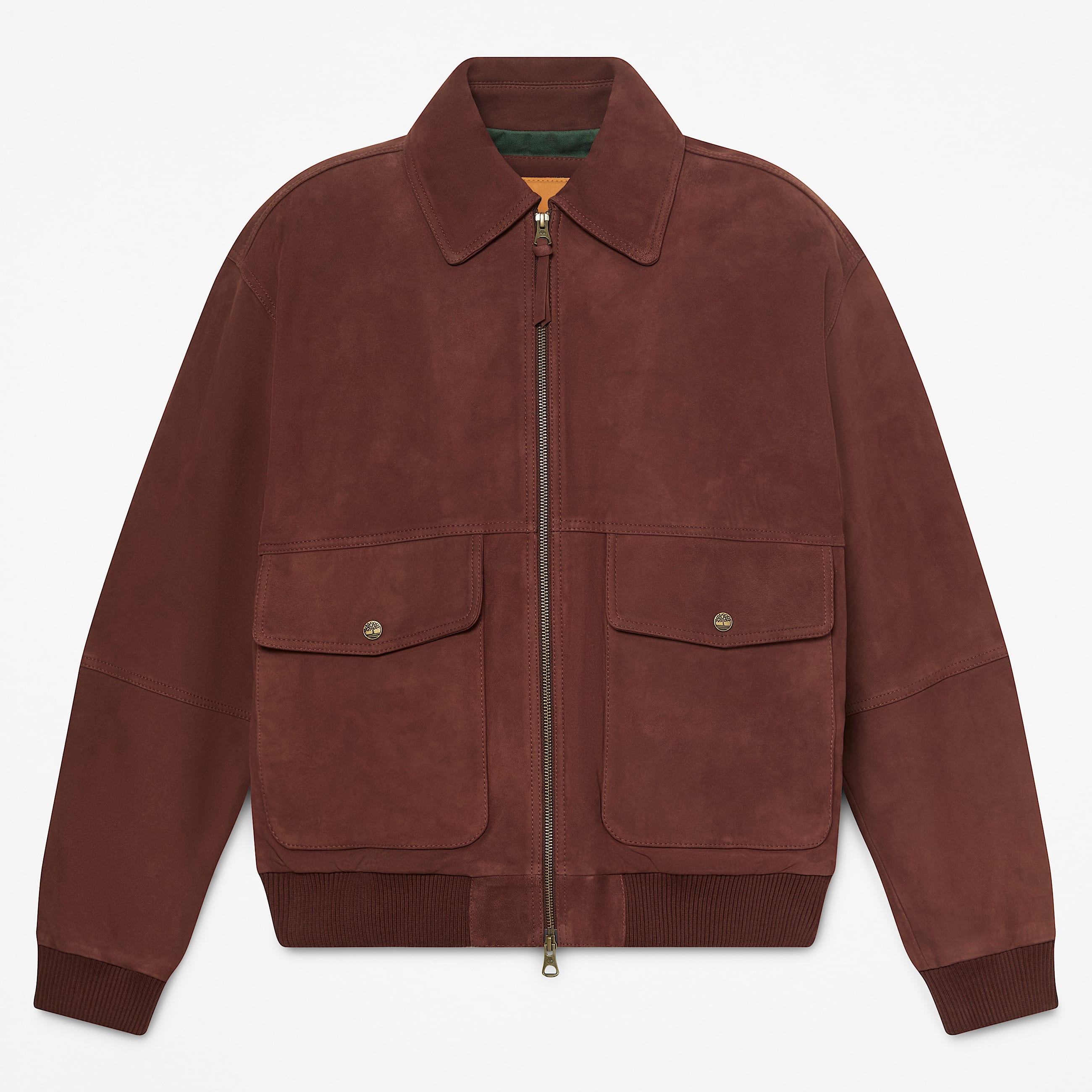 Leather Bomber for Men in Dark Brown TBL Brown HERO