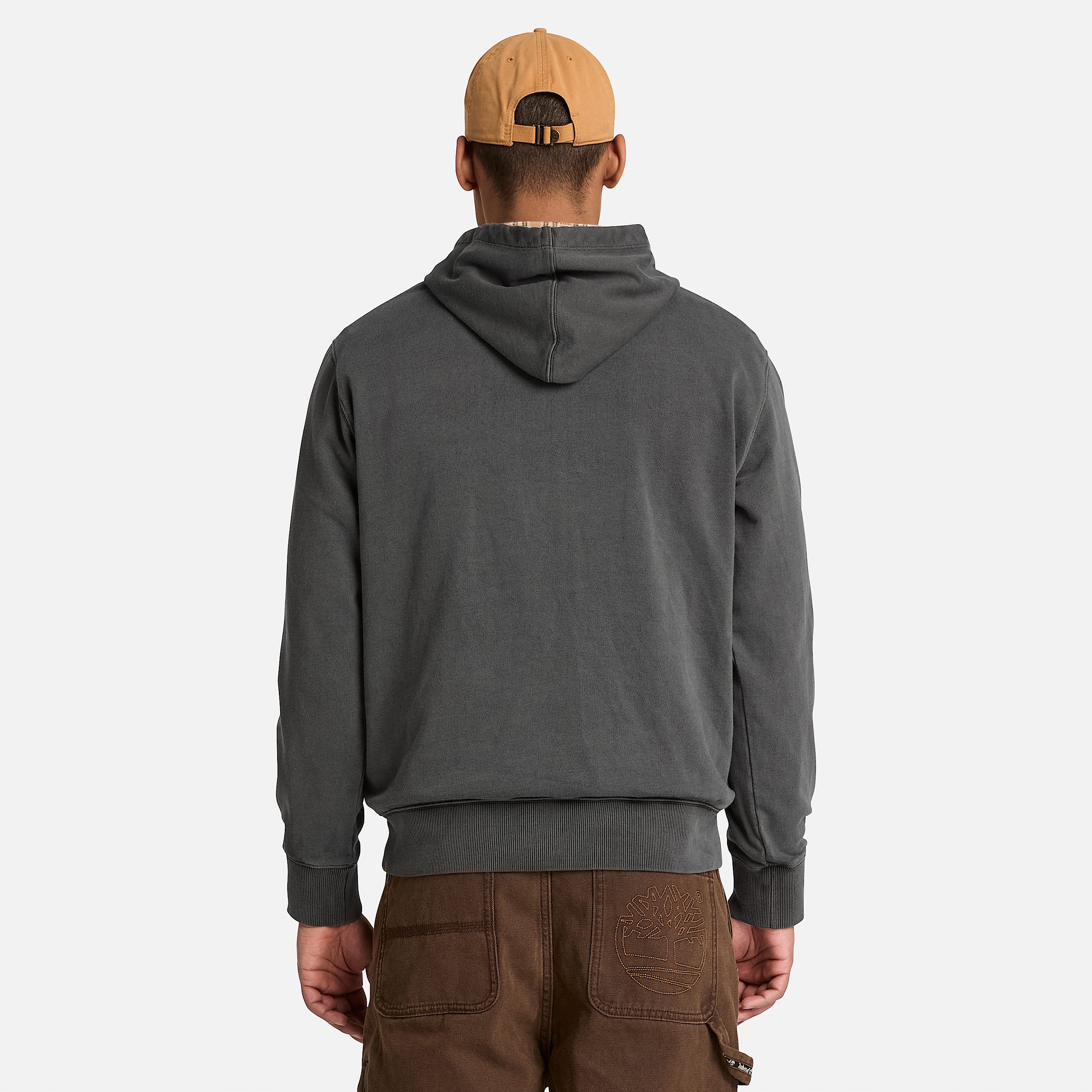 South Cabot Garment Dye Hoodie for Men in Black TBL Black ALT8