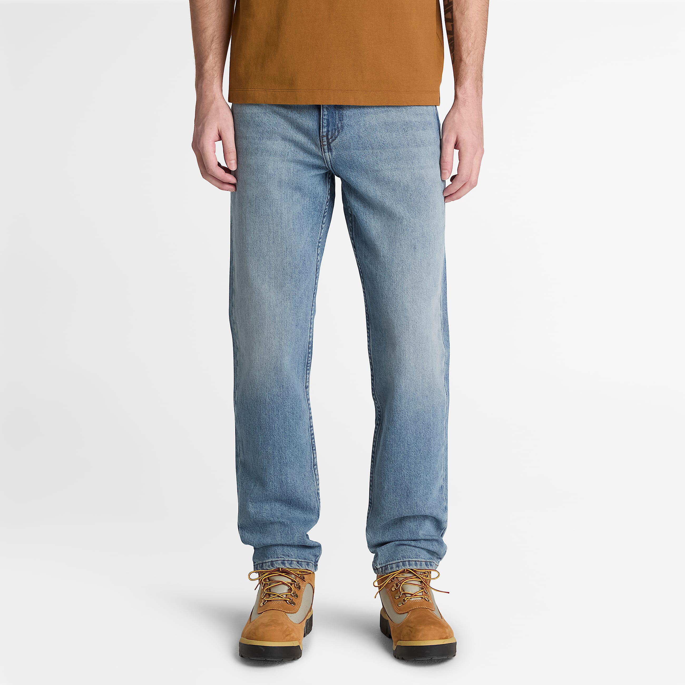 Straight Denim Trouser for Men in Light Blue TBL Blue ALT1