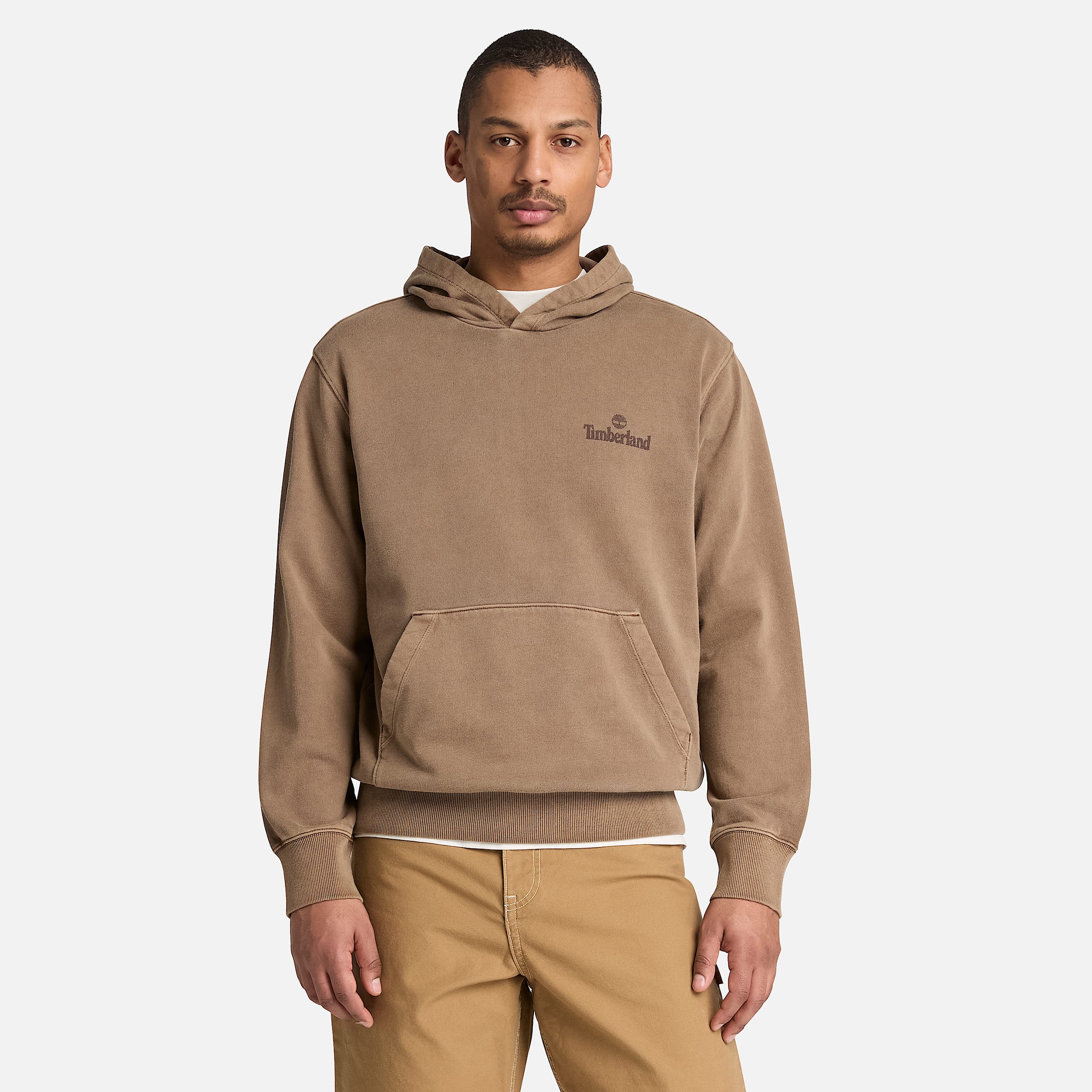 South Cabot Garment Dye Hoodie for Men in Brown TBL Brown ALT1