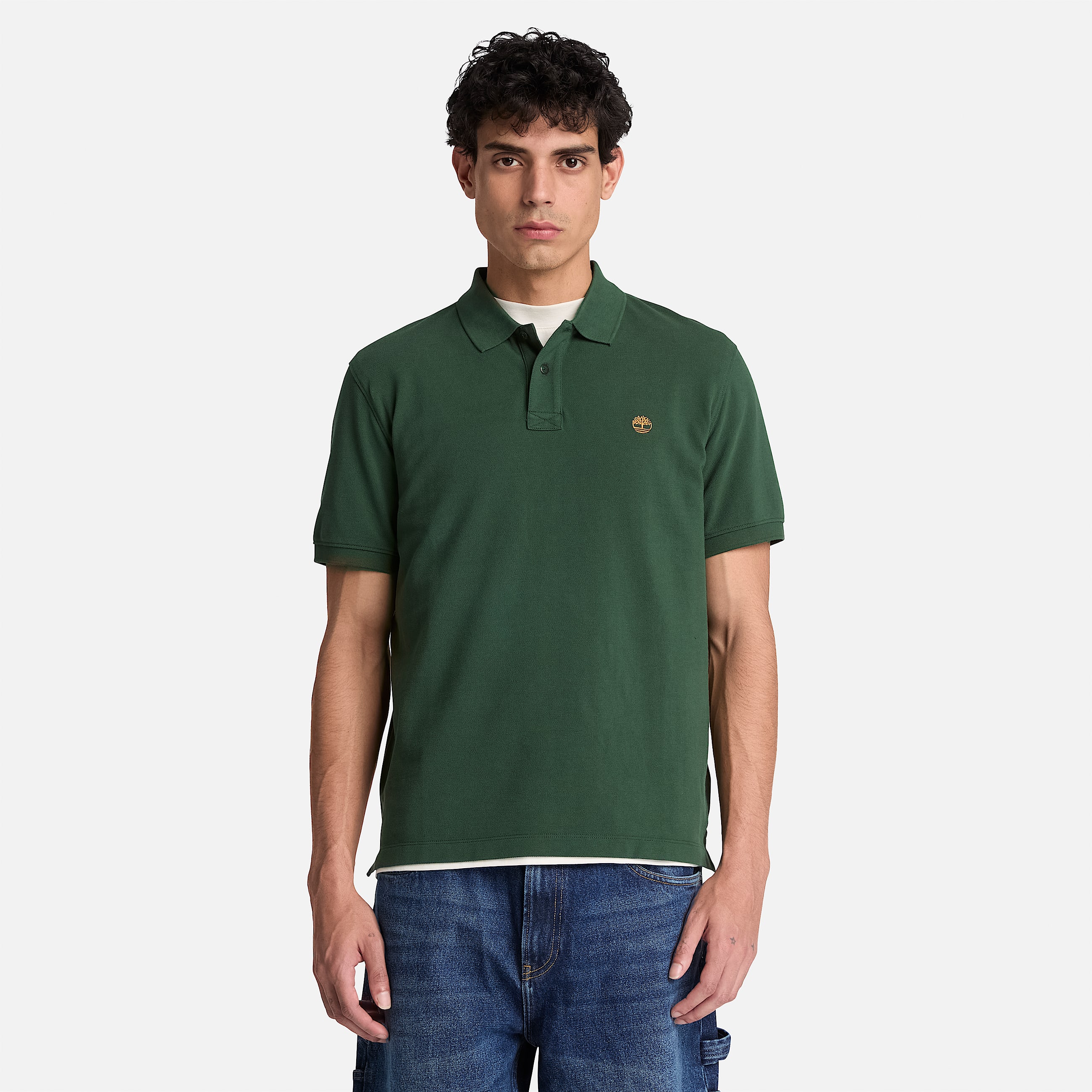 Millers River ShortSleeve Polo for Men in Dark Green TBL Green ALT1