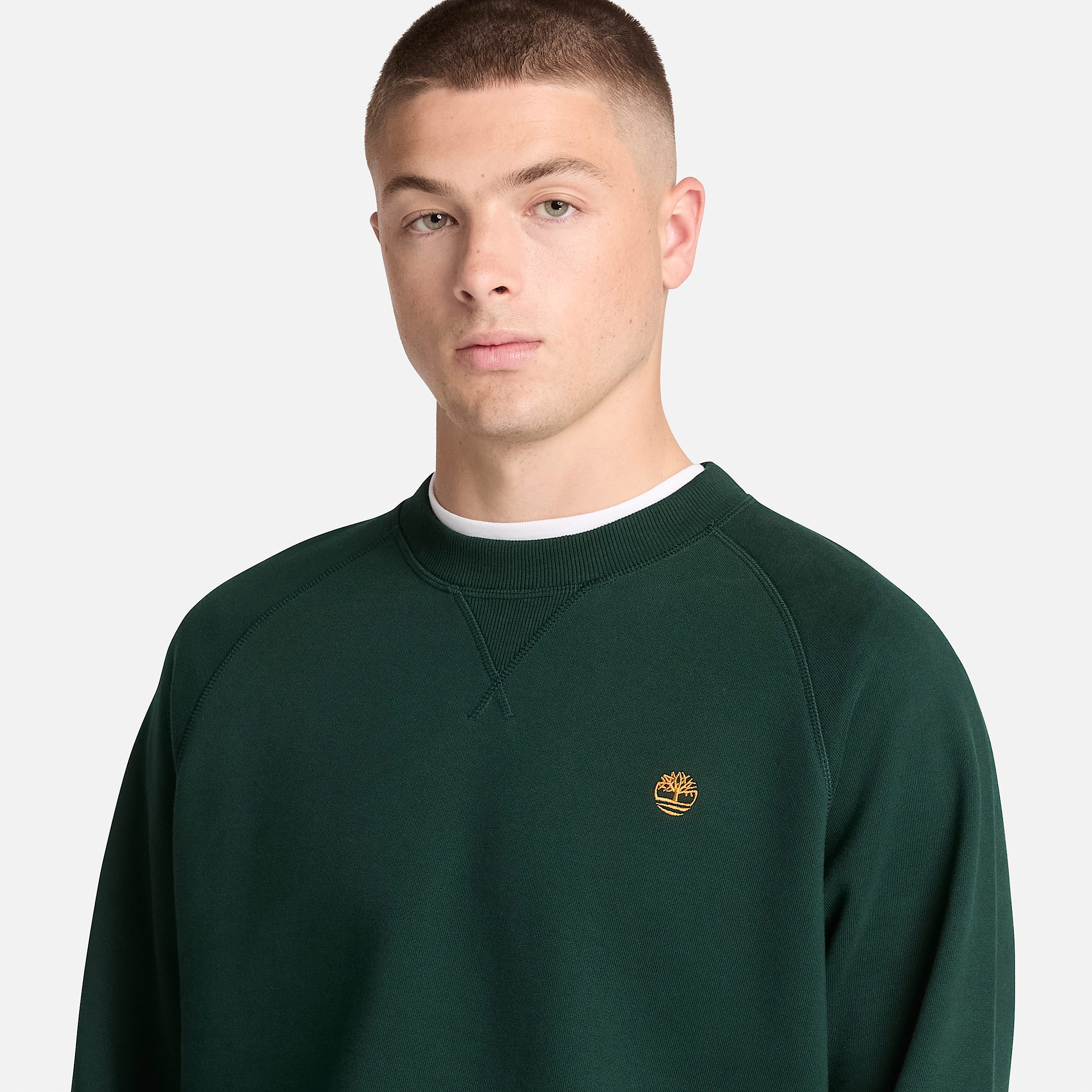 Exeter River Crew Sweatshirt for Men in Dark Green TBL Green ALT3