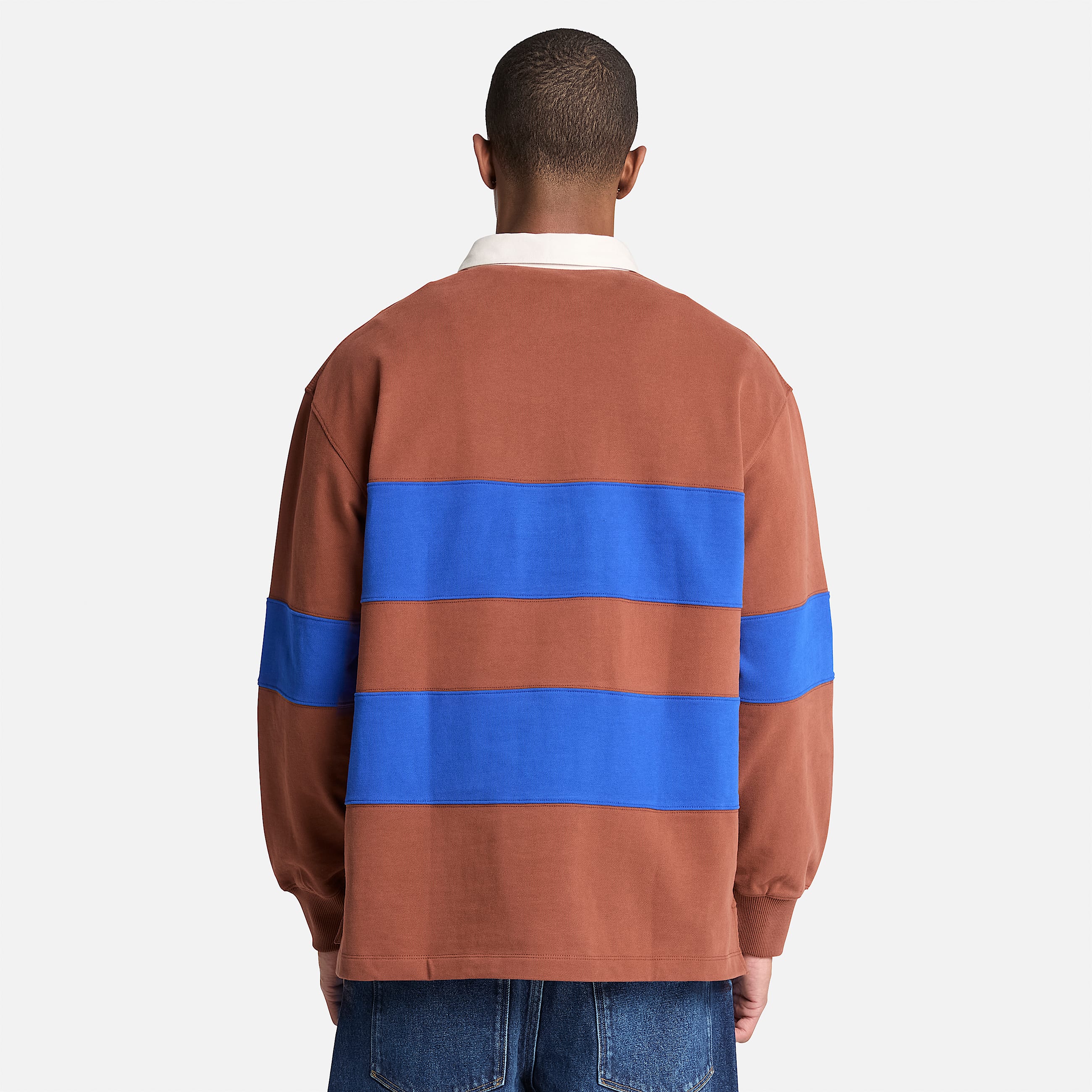 Rugby Polo Sweatshirt for Men in BrownBlue TBL Brown ALT8