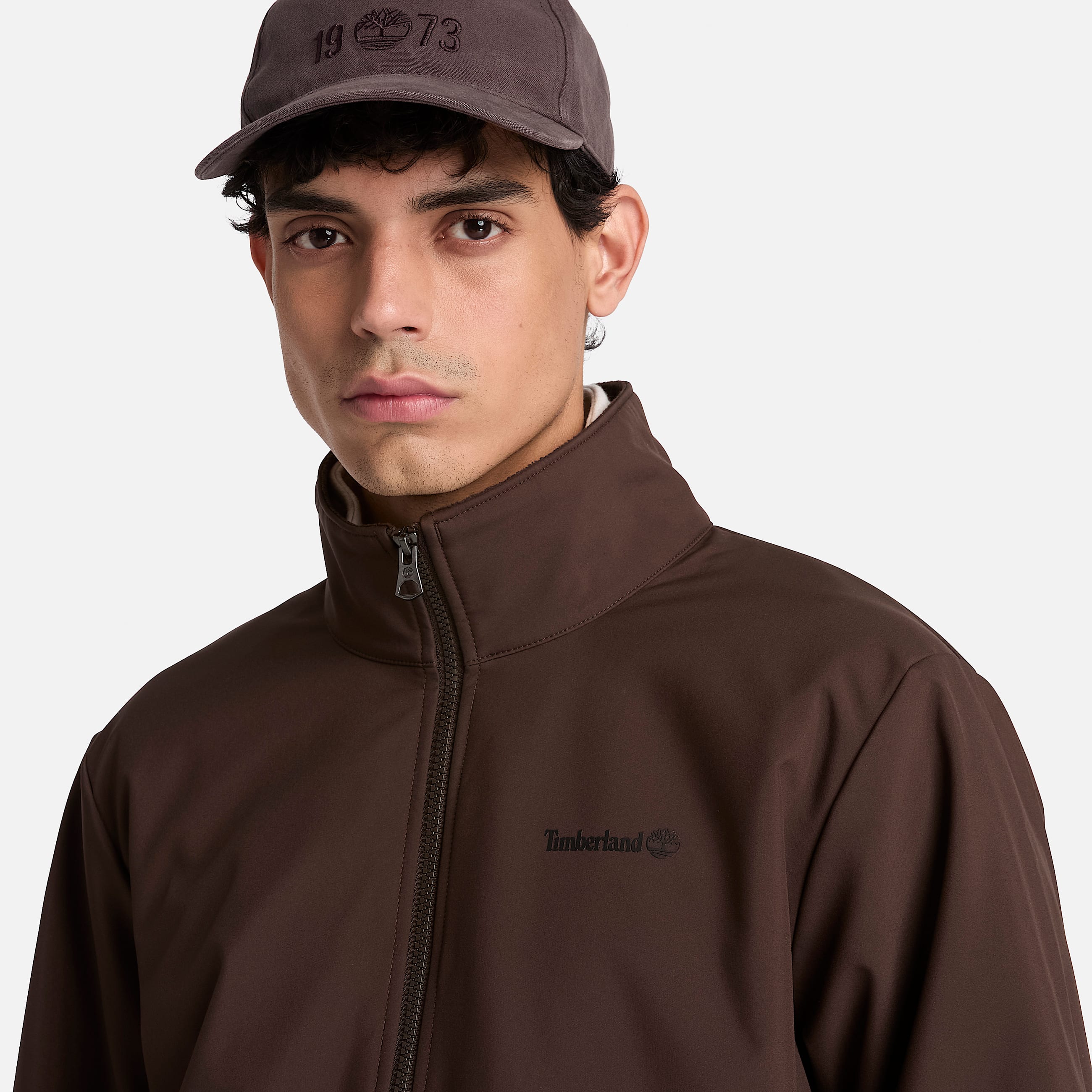 Windproof FullZip Softshell Jacket for Men in Dark Brown TBL Brown ALT3
