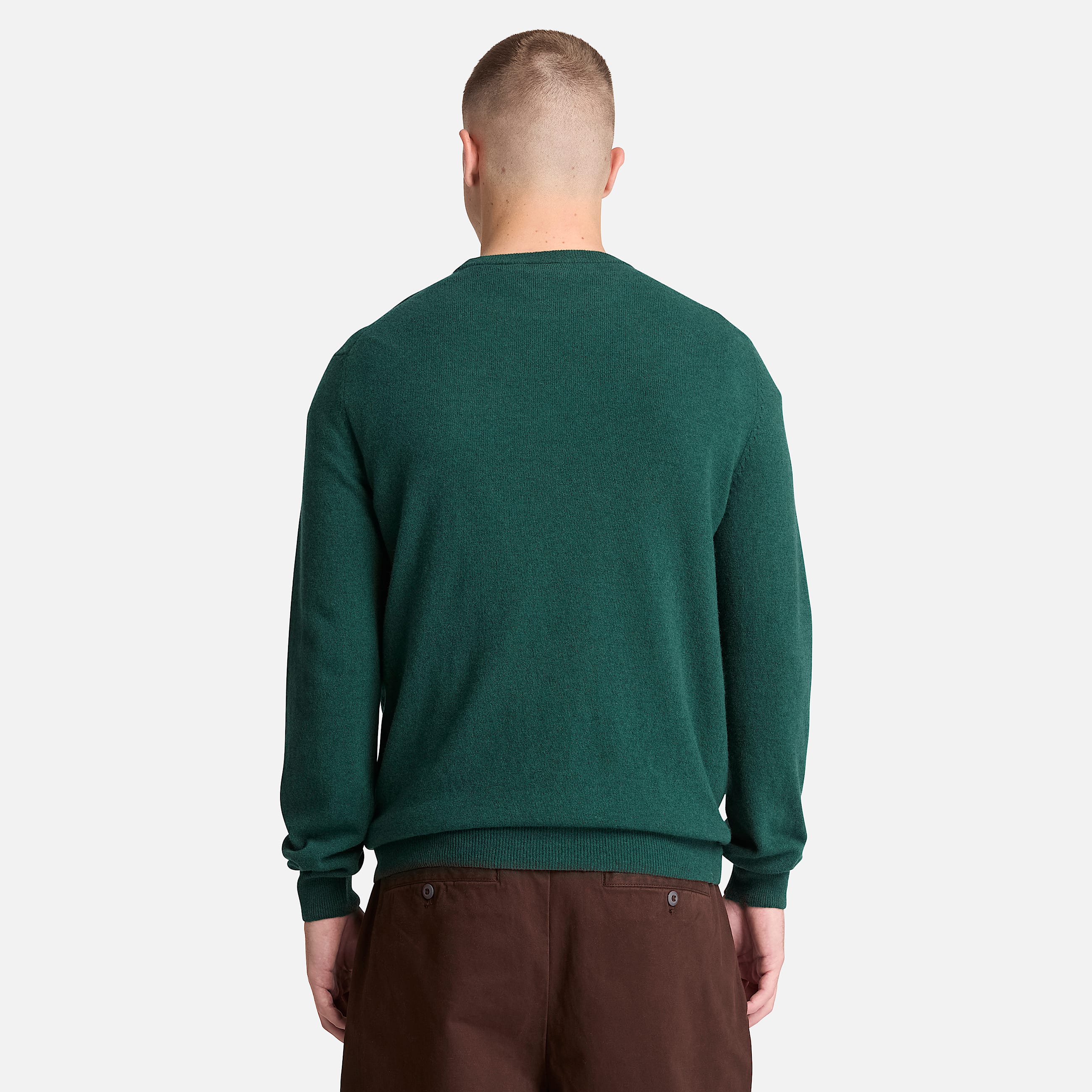 Cohas Brook Pullover mit Rundhalsausschnitt aus Merinowolle fr Herren in Dunkelgrn TBL Grn ALT8