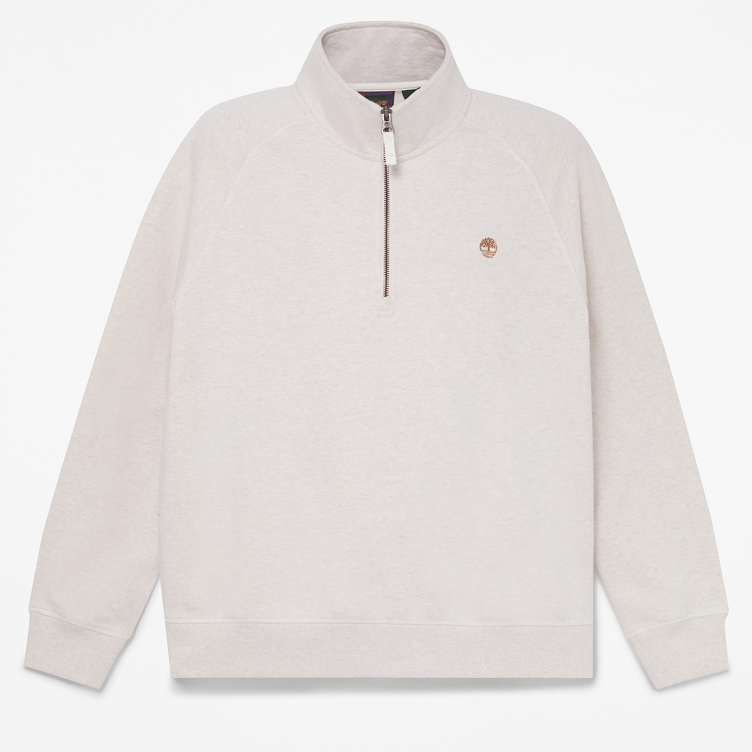 Sudadera Exeter River con cremallera de 14 y el logo bordado para hombre en beis claro TBL beis HERO