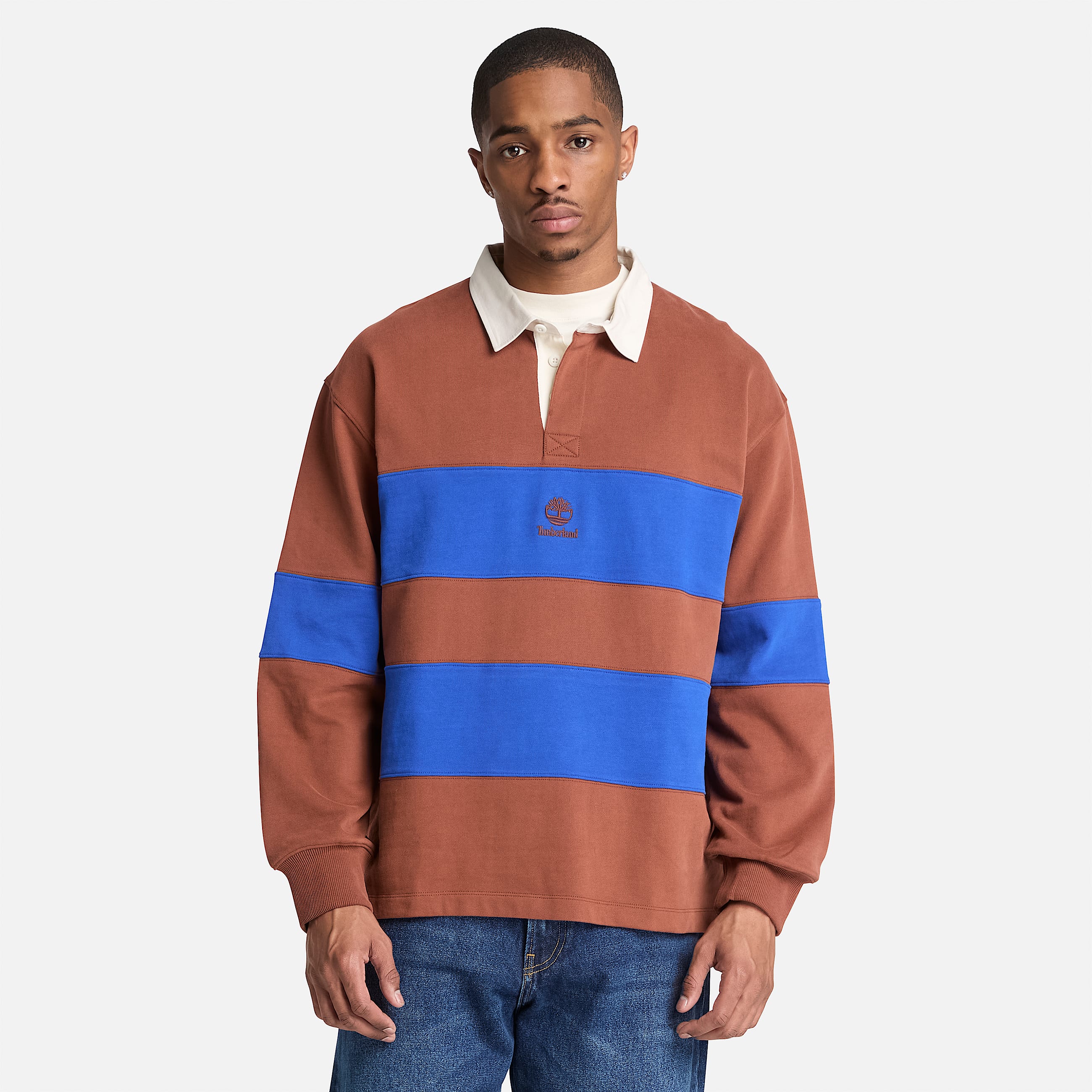 Rugby Polo Sweatshirt for Men in BrownBlue TBL Brown ALT1