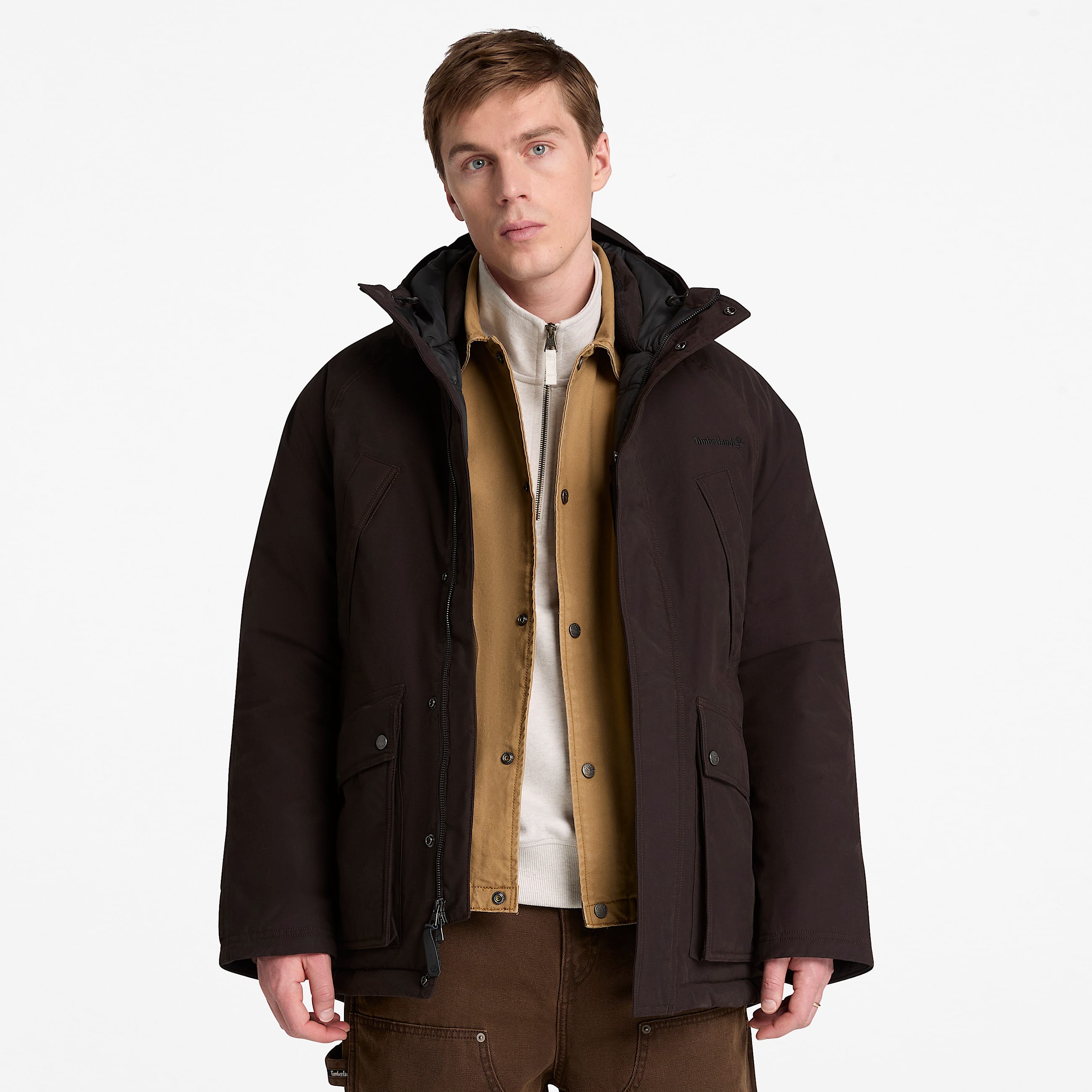 Waterproof Parka for Men in Dark Brown TBL Brown ALT1