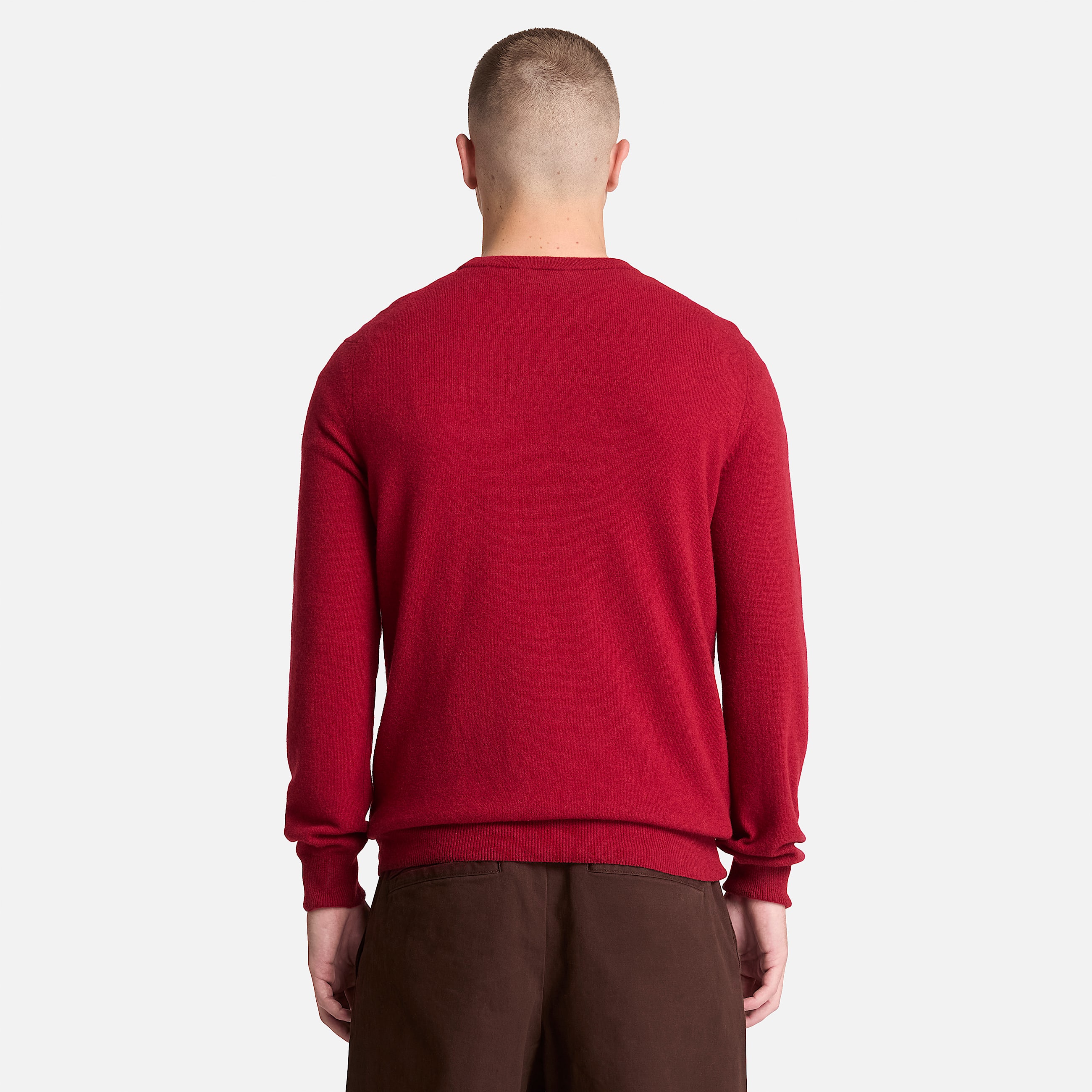 Cohas Brook Pullover mit Rundhalsausschnitt aus Merinowolle fr Herren in Rot TBL Rot ALT8