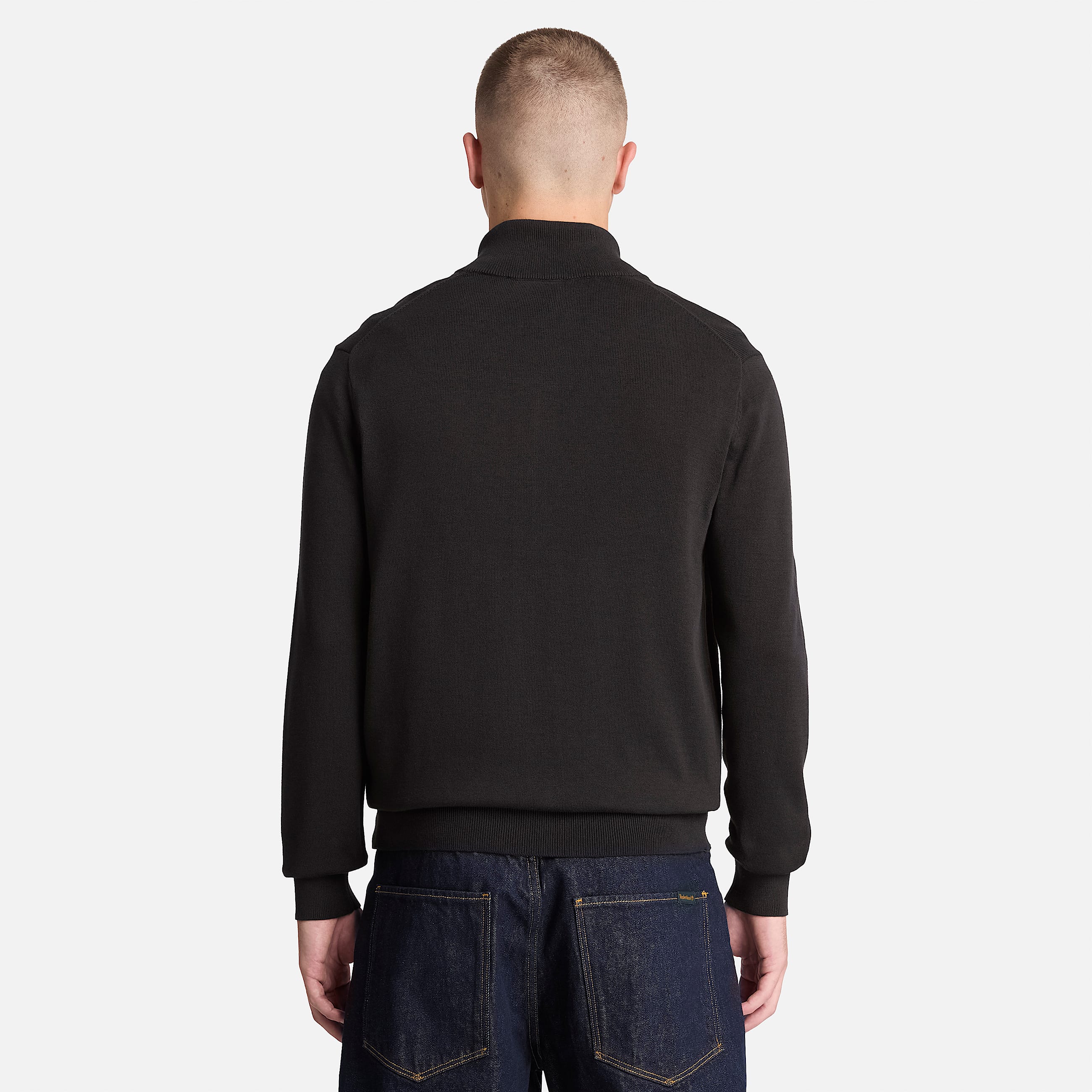 Chaqueta de algodn con cremallera integral Williams River para hombre en negro TBL negro ALT8