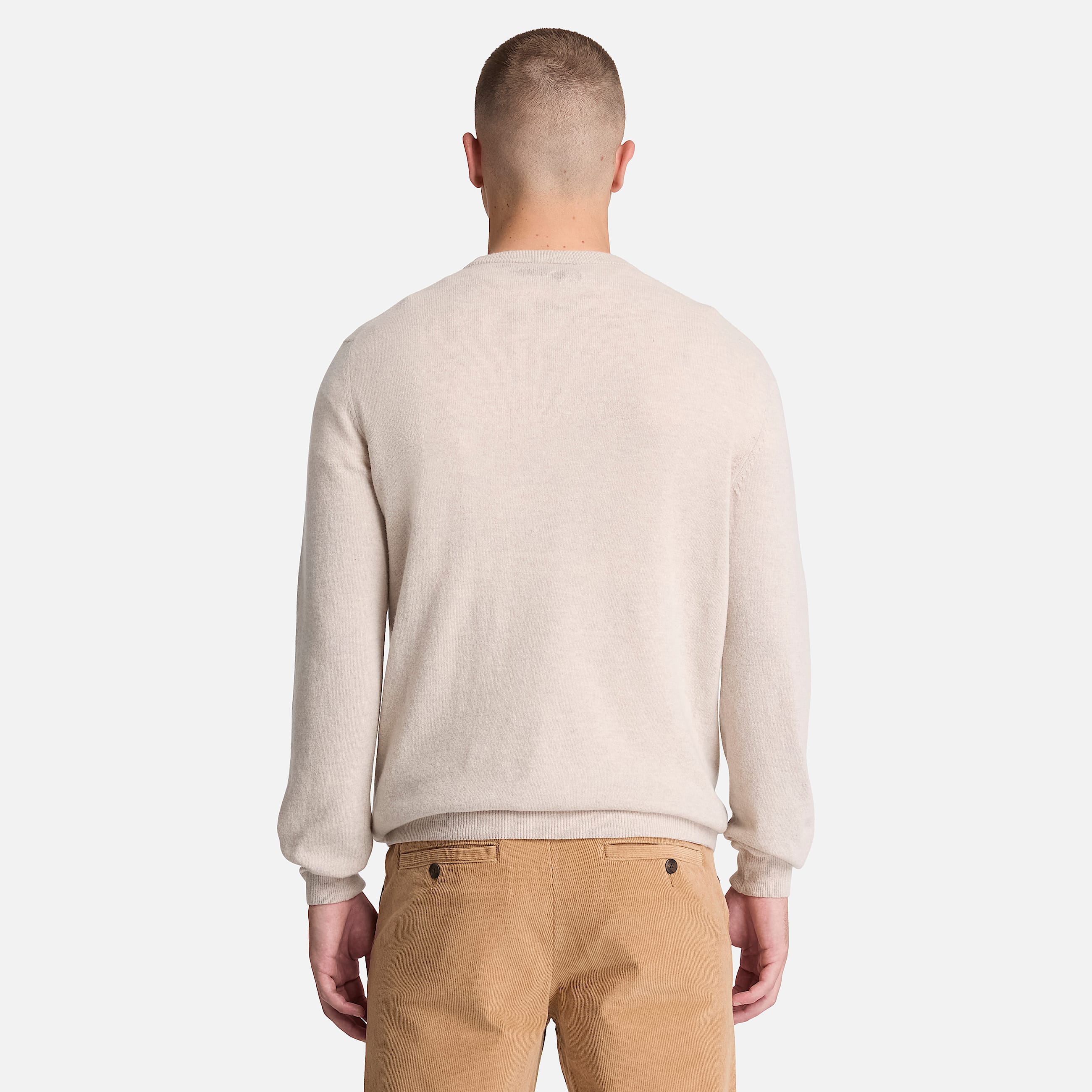 Cohas Brook Pullover mit Rundhalsausschnitt aus Merinowolle fr Herren in Hellbeige TBL Beige ALT8