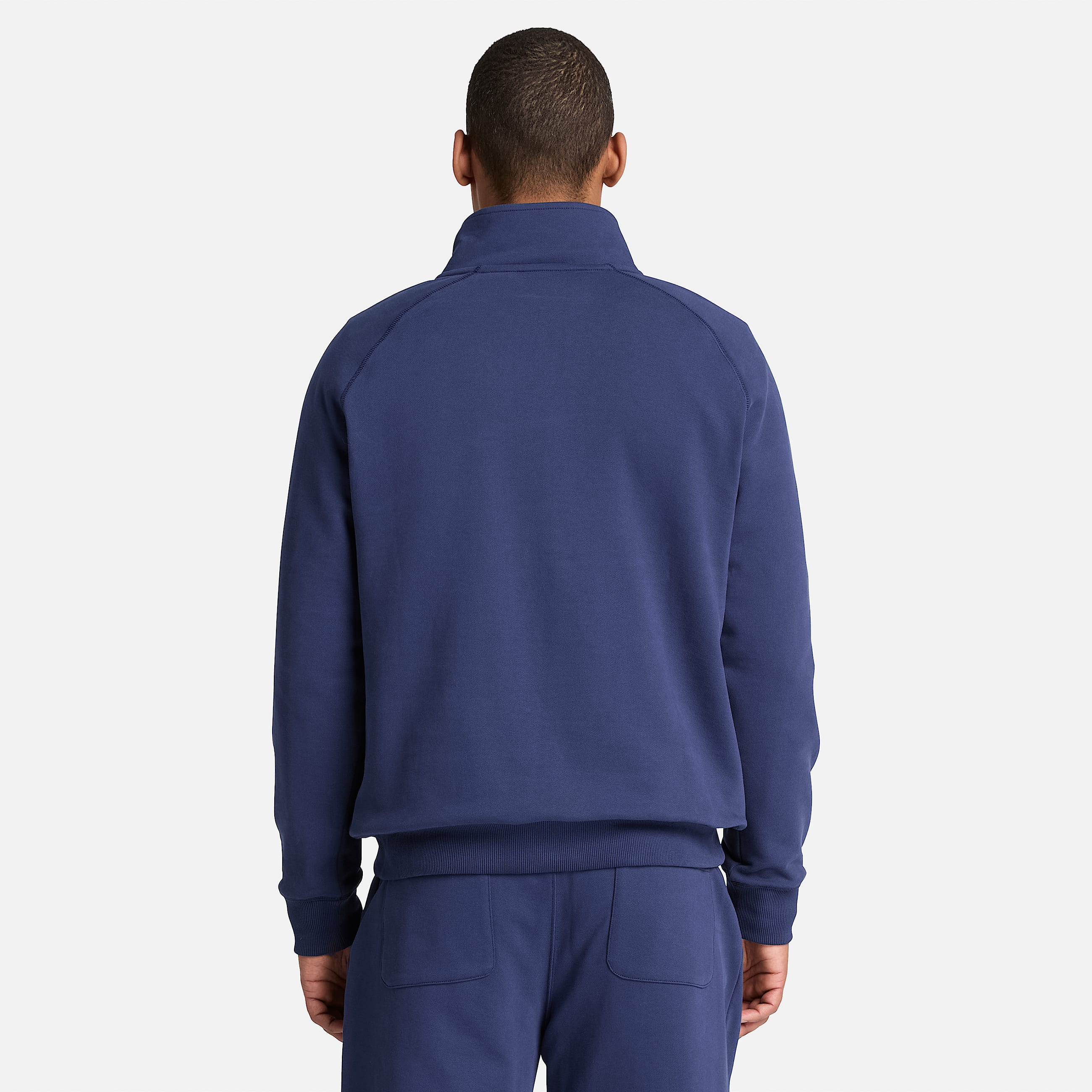 Exeter River Embroidered Logo QuarterZip Sweatshirt for Men in Dark Blue TBL Blue ALT8