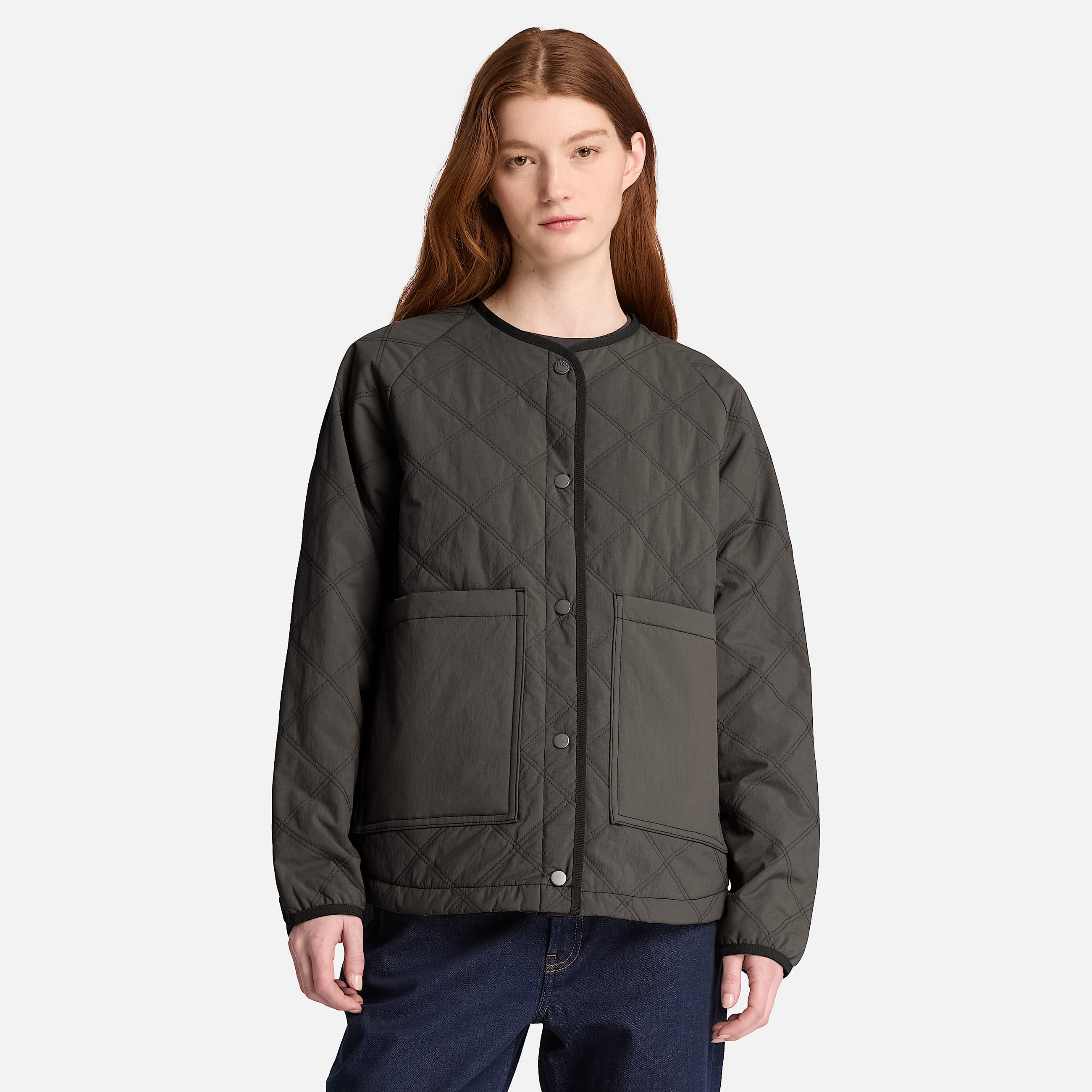 Water Repellent Quilted Jacket for Women in Black TBL Black ALT1