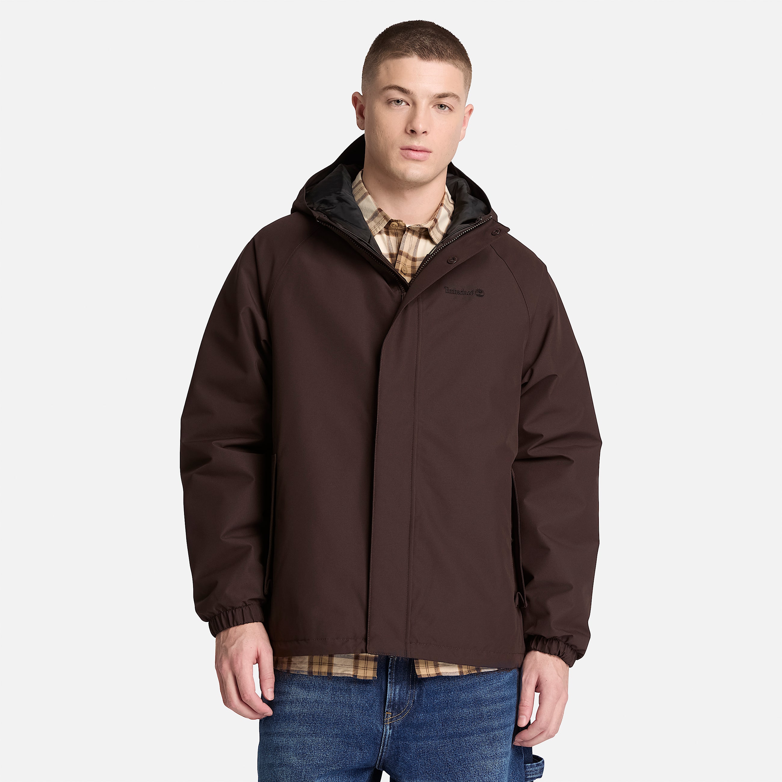 Waterproof Insulated Jacket for Men in Dark Brown