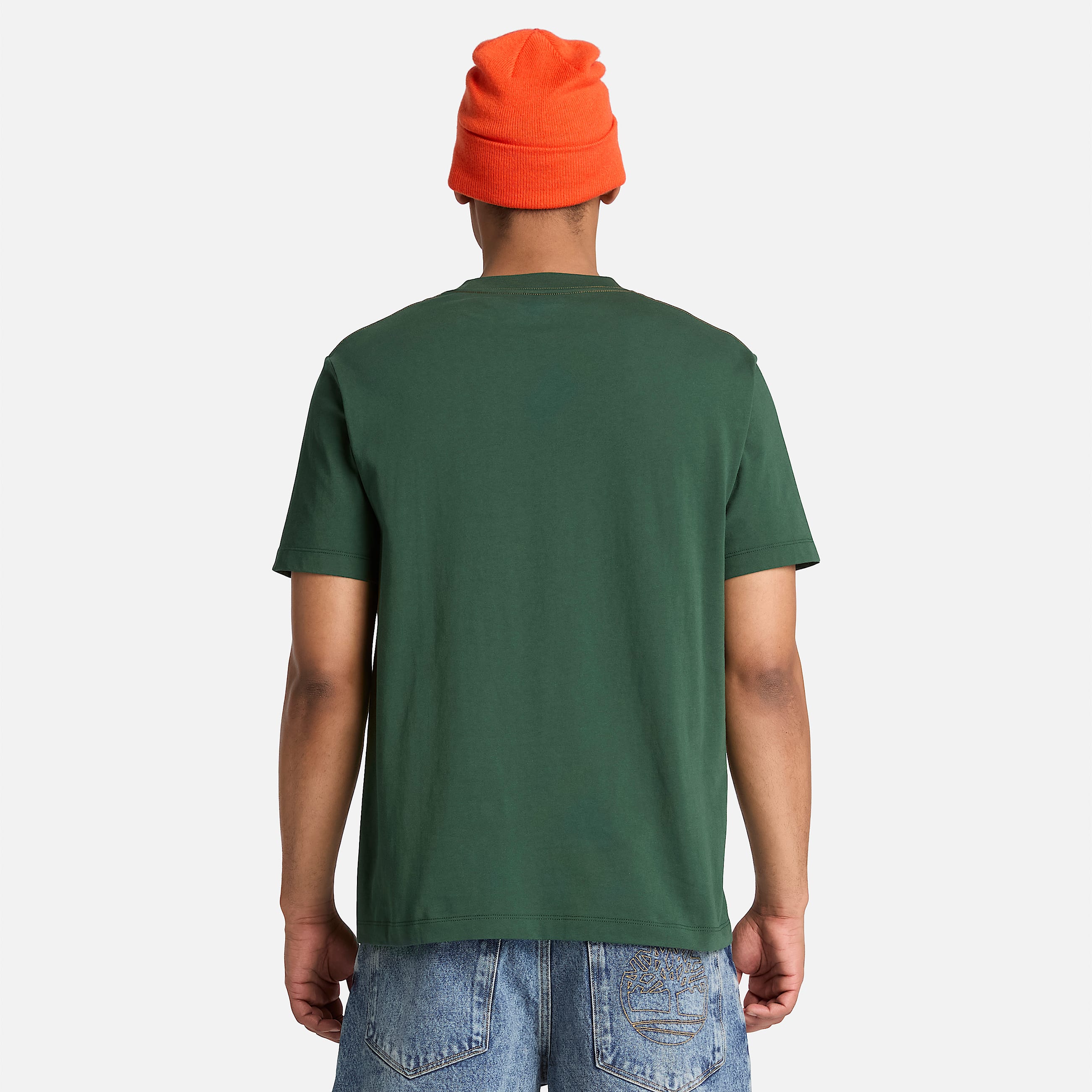 Tshirt  manches courtes et broderie Established 1973 pour homme en vert fonc TBL Verte ALT8