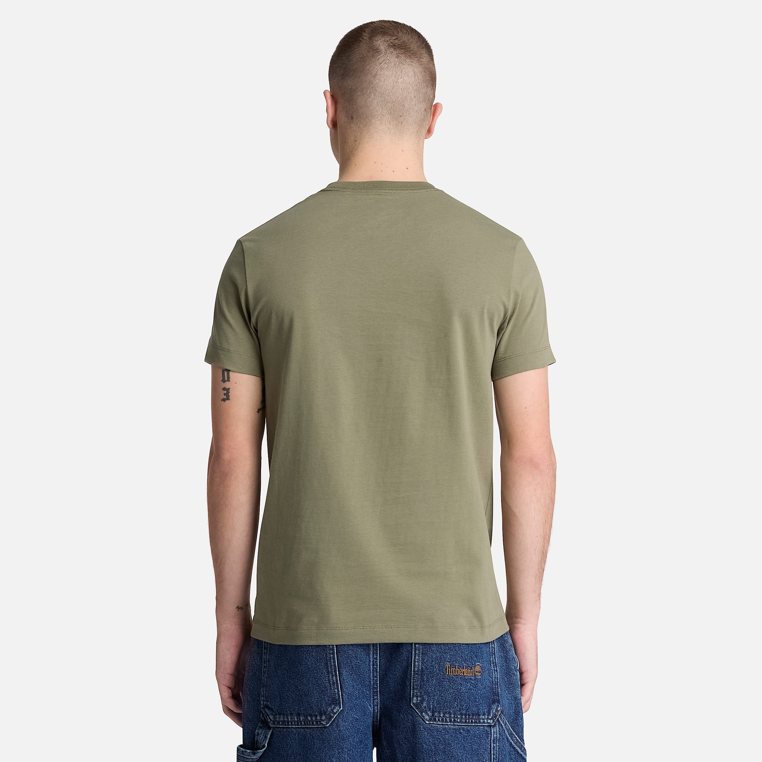 Dunstan River Slim ShortSleeve TShirt for Men in Green TBL Green ALT8