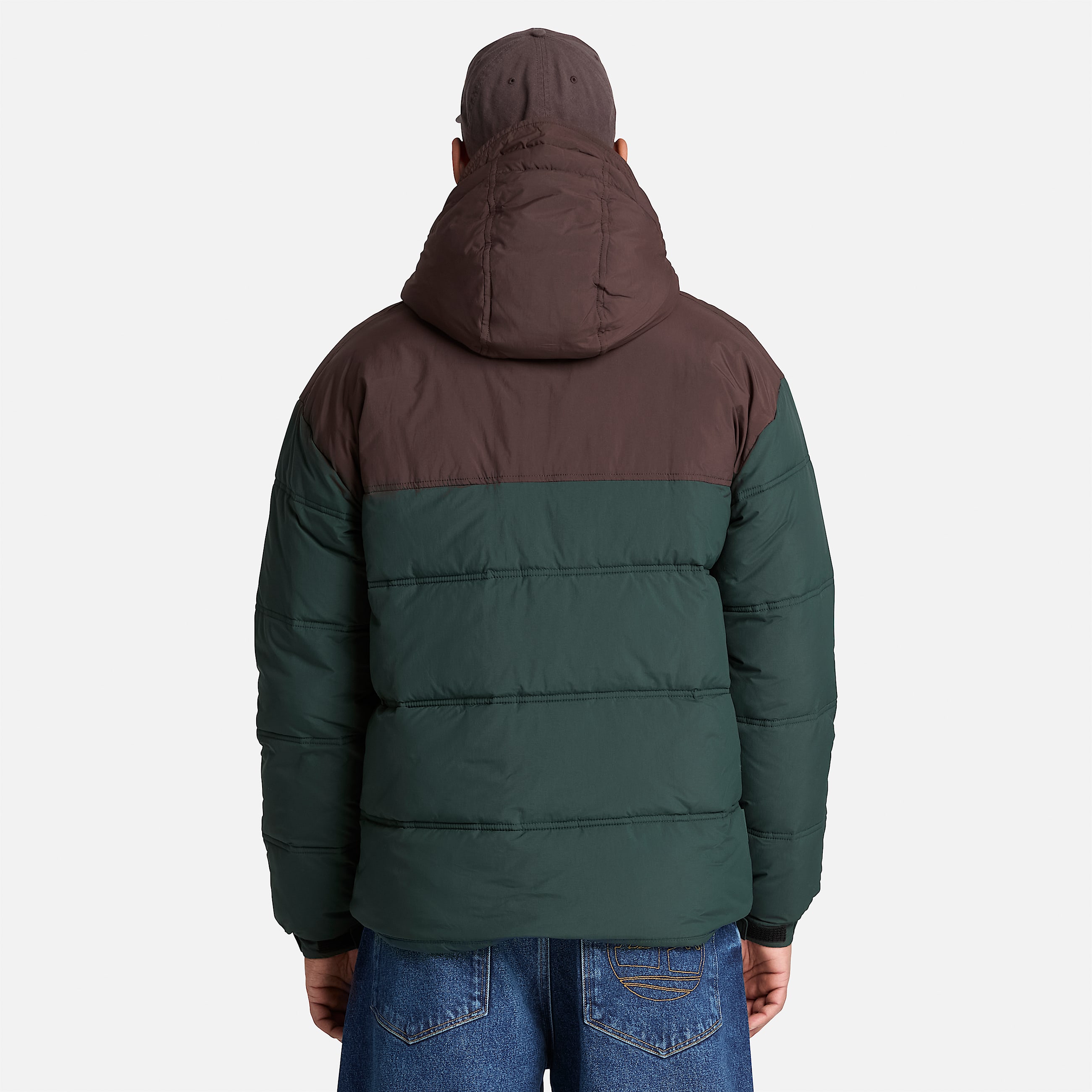 Chaqueta acolchada impermeable para hombre en verde oscuromarrn oscuro TBL verde ALT8