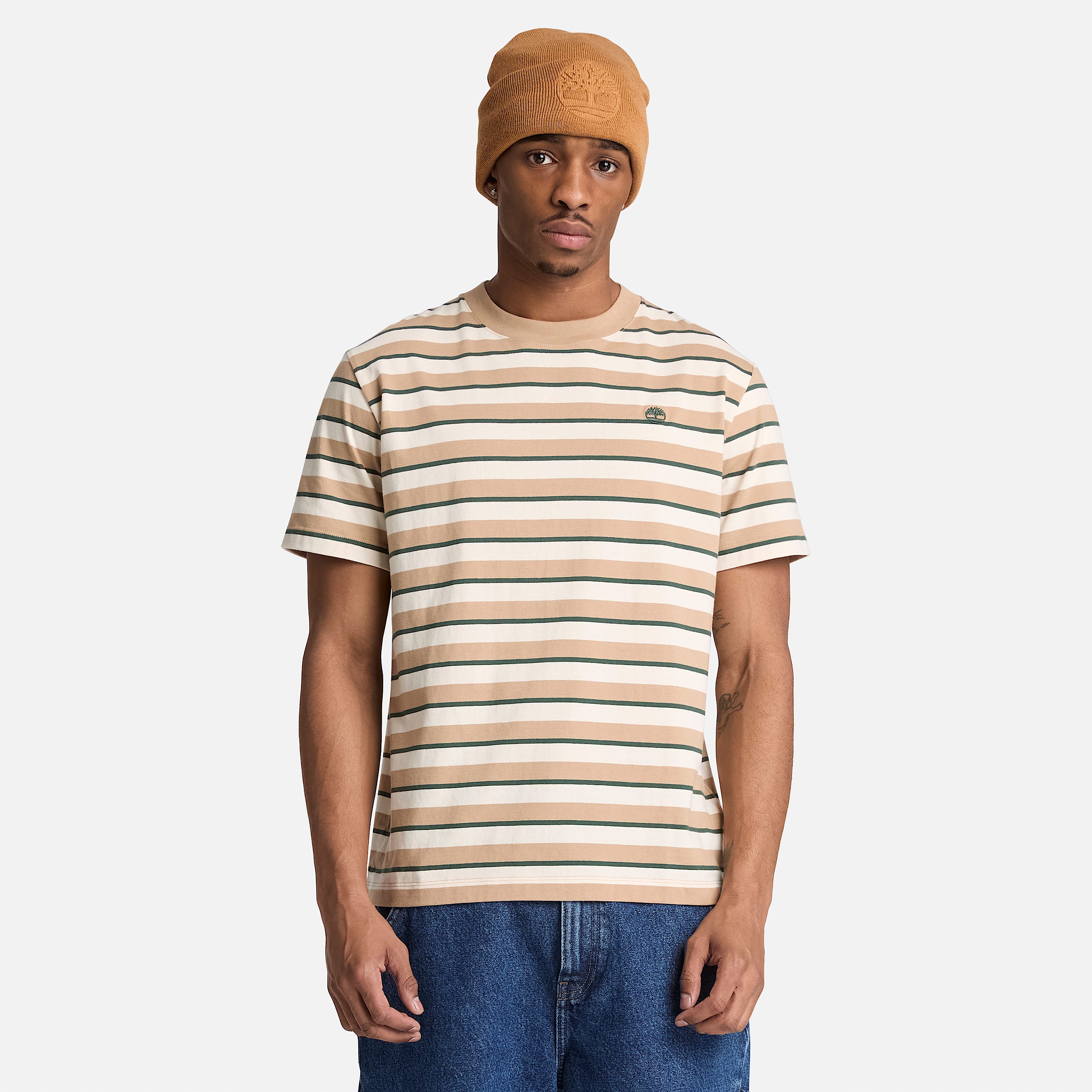 Tshirt ray  manches courtes pour homme en marron clair TBL marron ALT1
