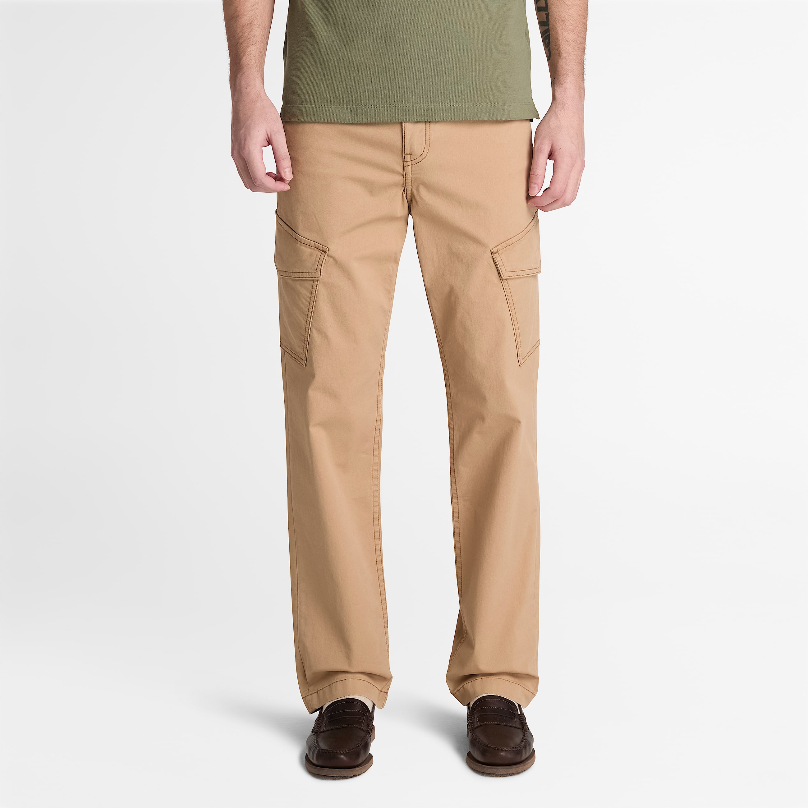 Claremont Slim Twill Chino Trouser for Men in Light Brown TBL Brown ALT1