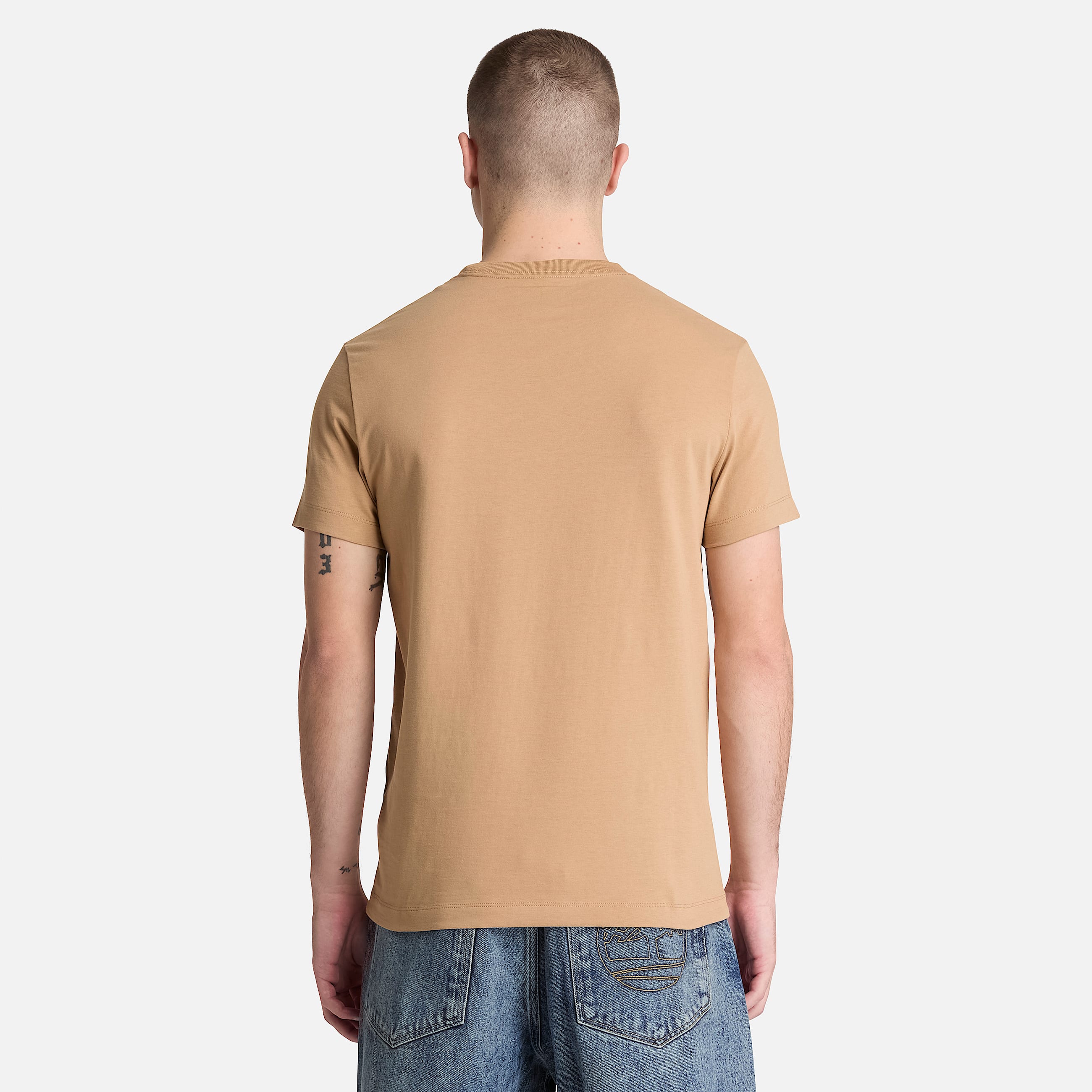 Tshirt Slim a Maniche Corte Dunstan River da Uomo in marrone chiaro TBL marrone ALT8