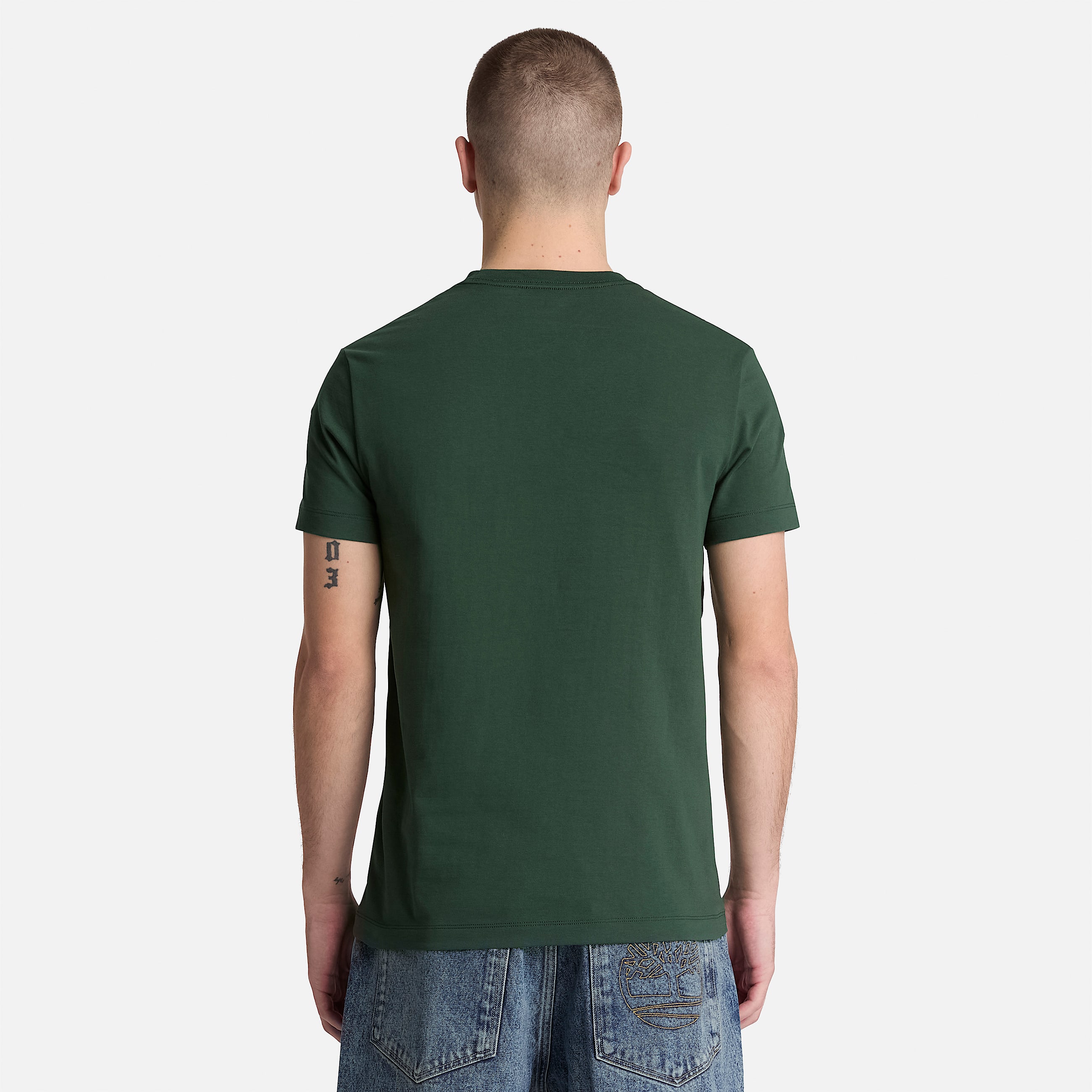 Dunstan River Slim ShortSleeve TShirt for Men in Dark Green TBL Green ALT8