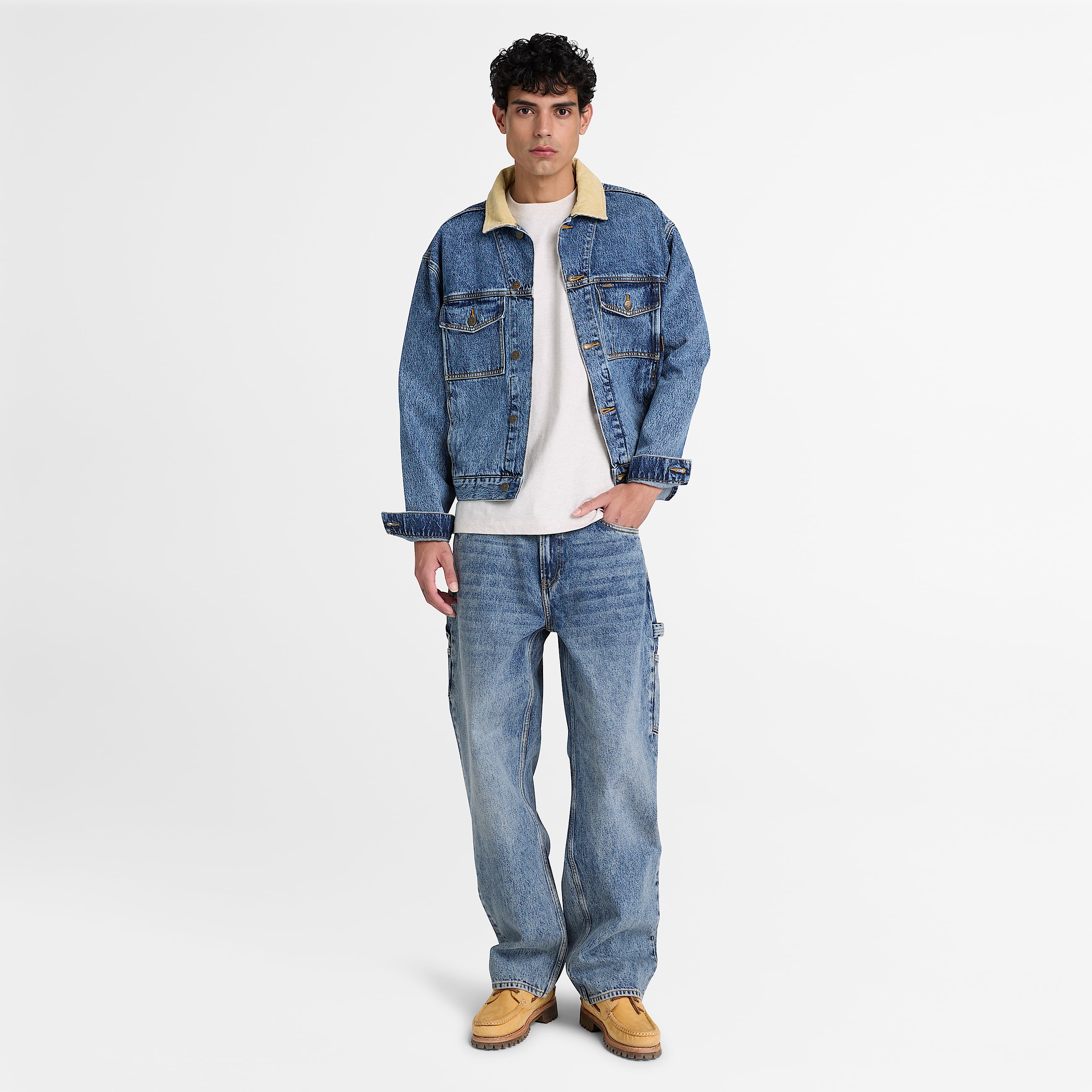 Carpenter Denim Trouser for Men in Light Blue TBL Blue ALT2