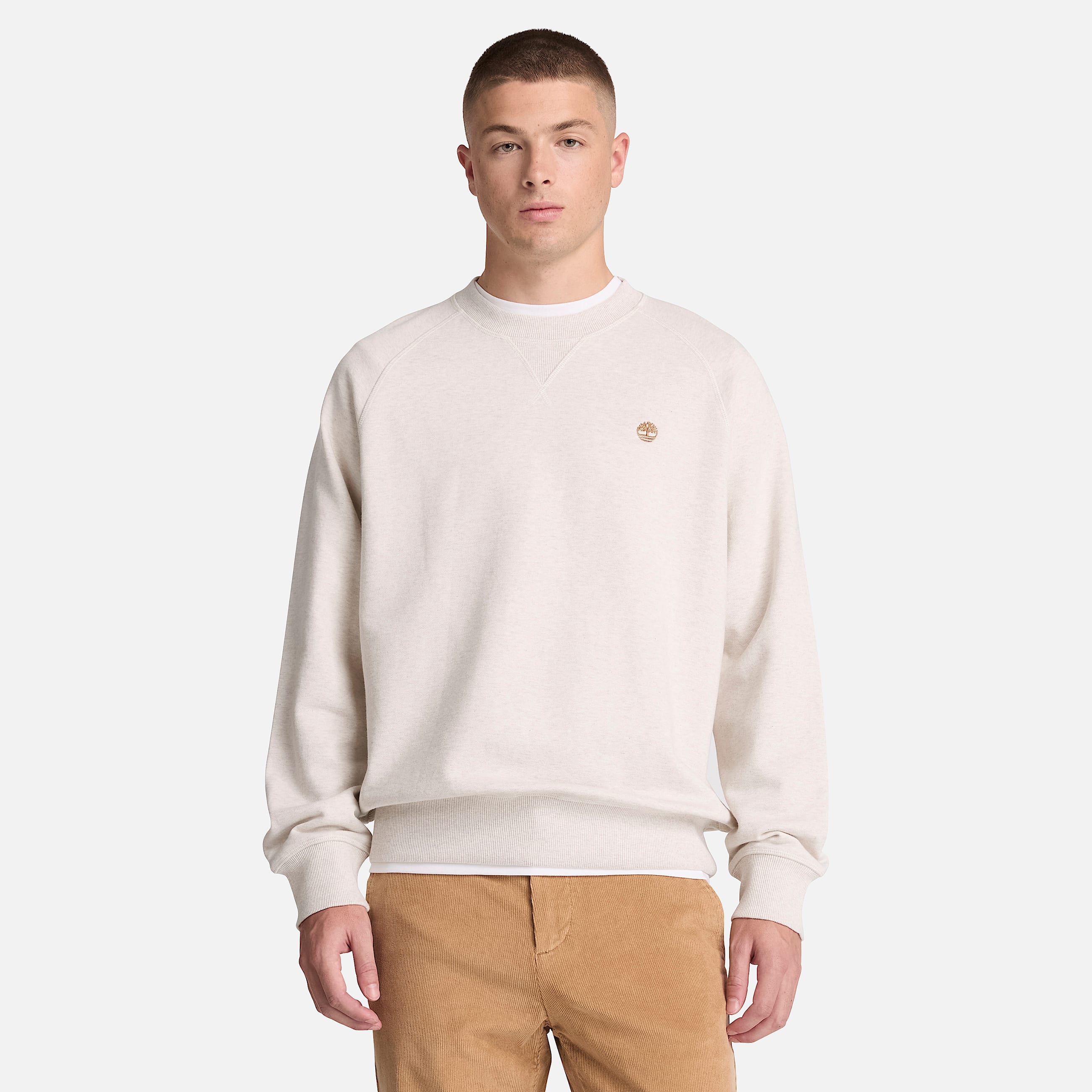 Exeter River Crew Sweatshirt for Men in Light Beige TBL Beige ALT1