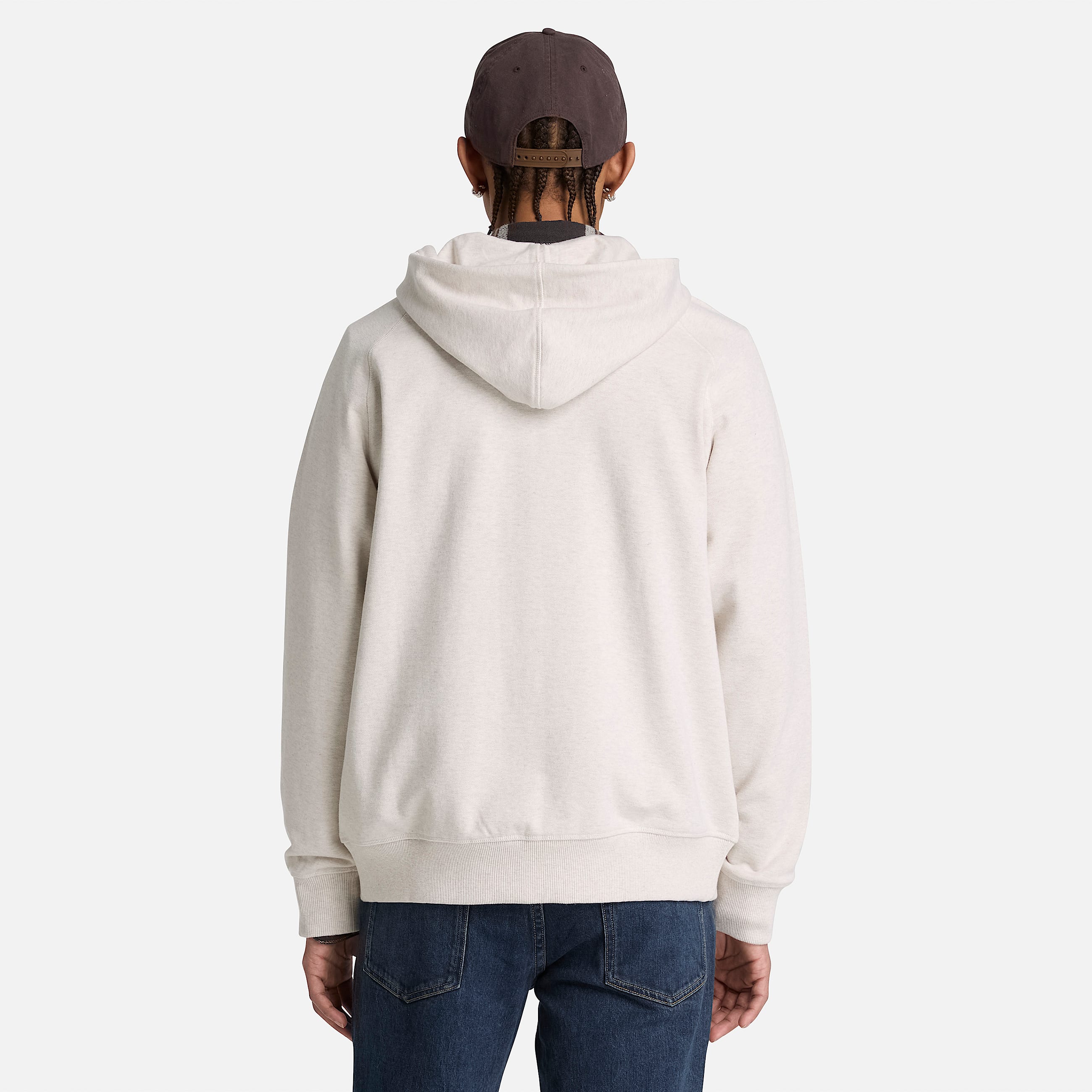 Sudadera con capucha y cremallera integral Exeter River para hombre en Beis claro TBL beis ALT8