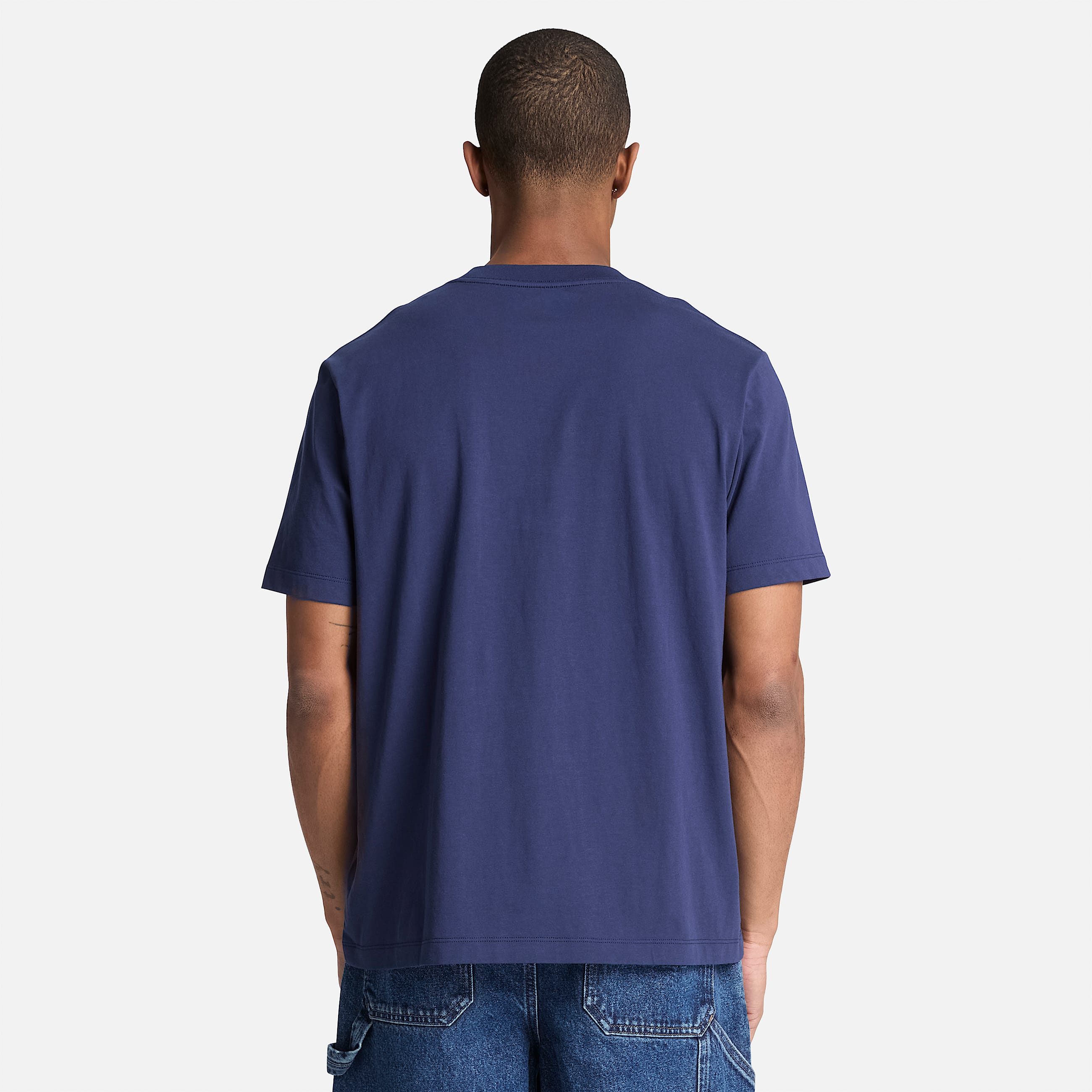 Tshirt  manches courtes et broderie Established 1973 pour homme en bleu fonc TBL bleu ALT8