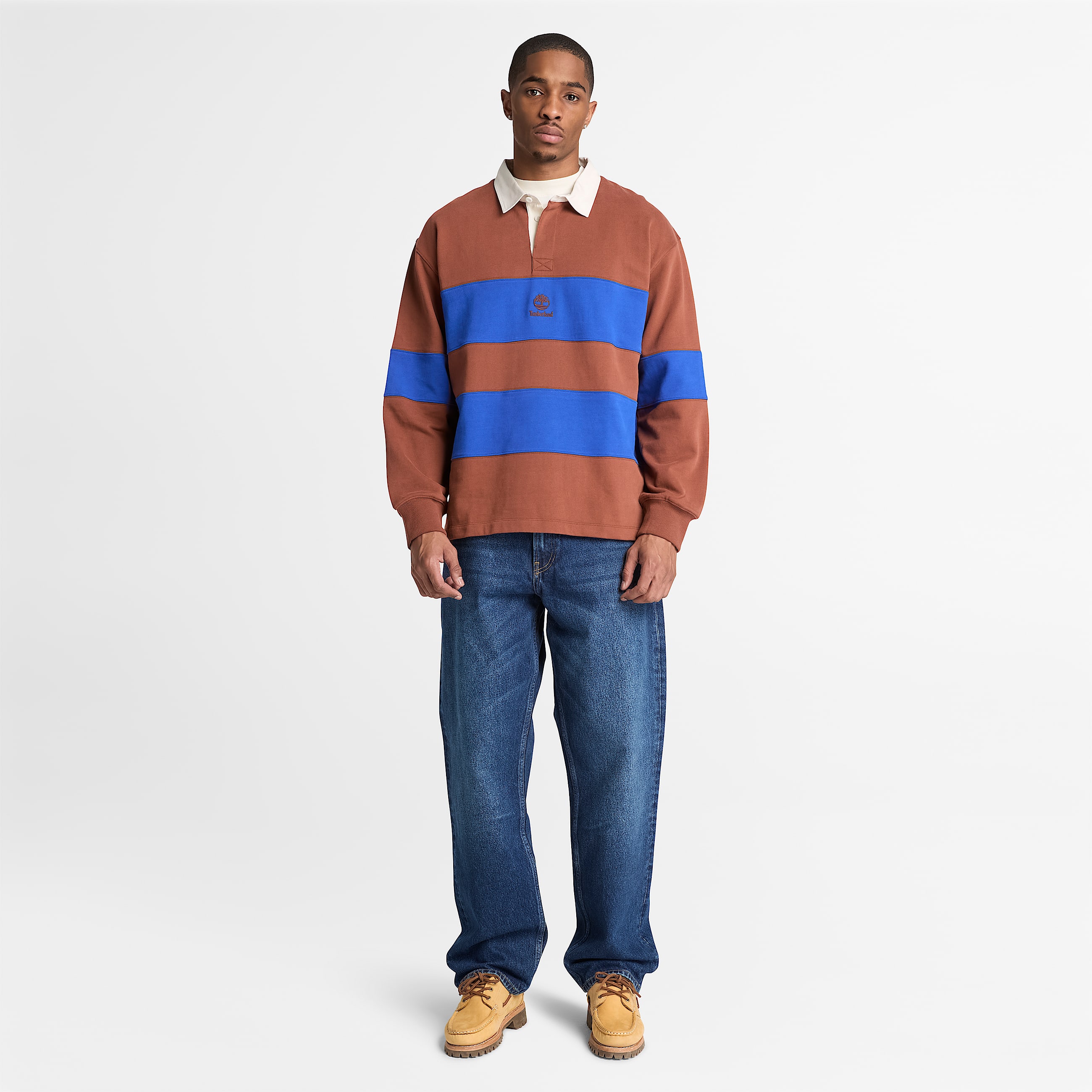 Rugby Polo Sweatshirt for Men in BrownBlue TBL Brown ALT2