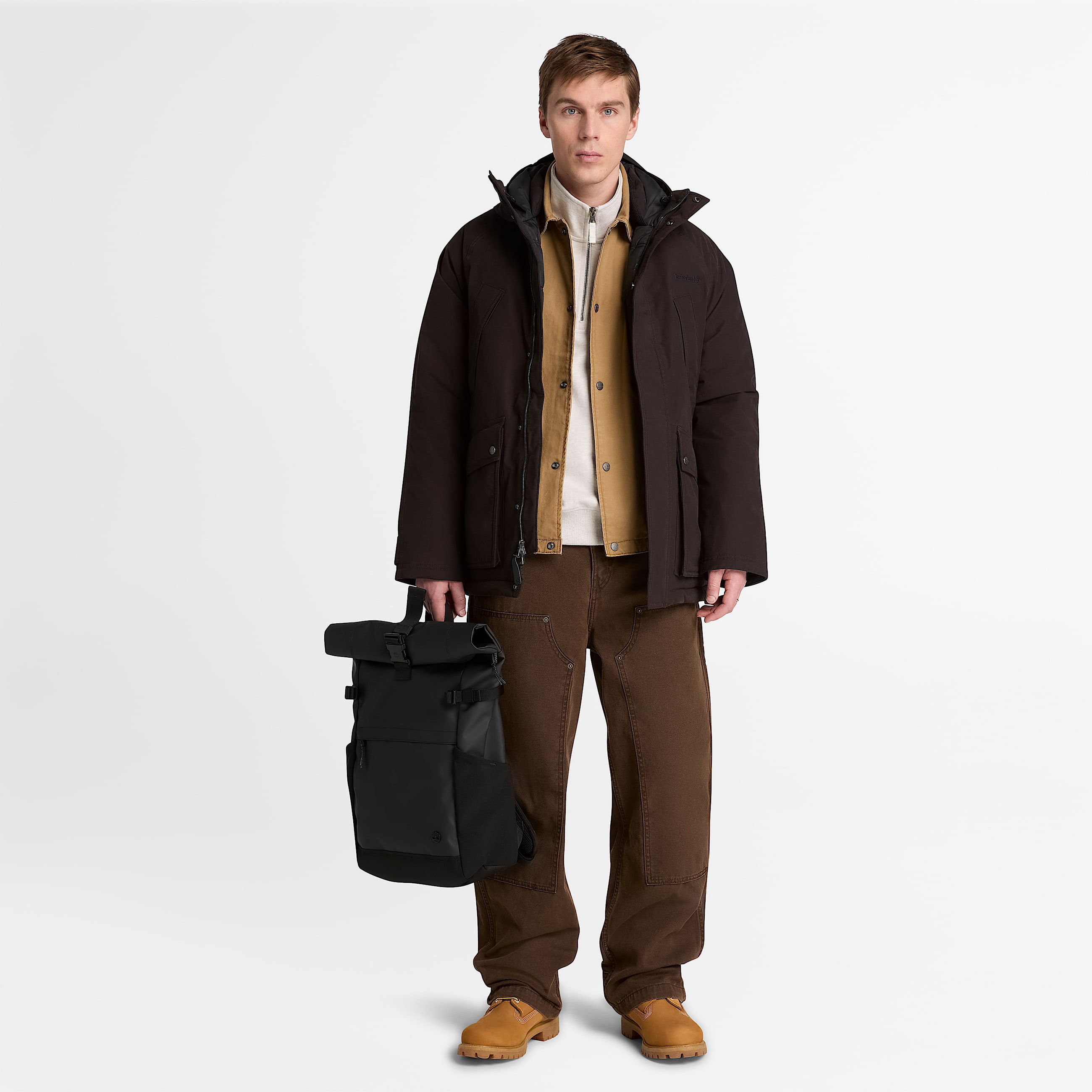 Waterproof Parka for Men in Dark Brown TBL Brown ALT2