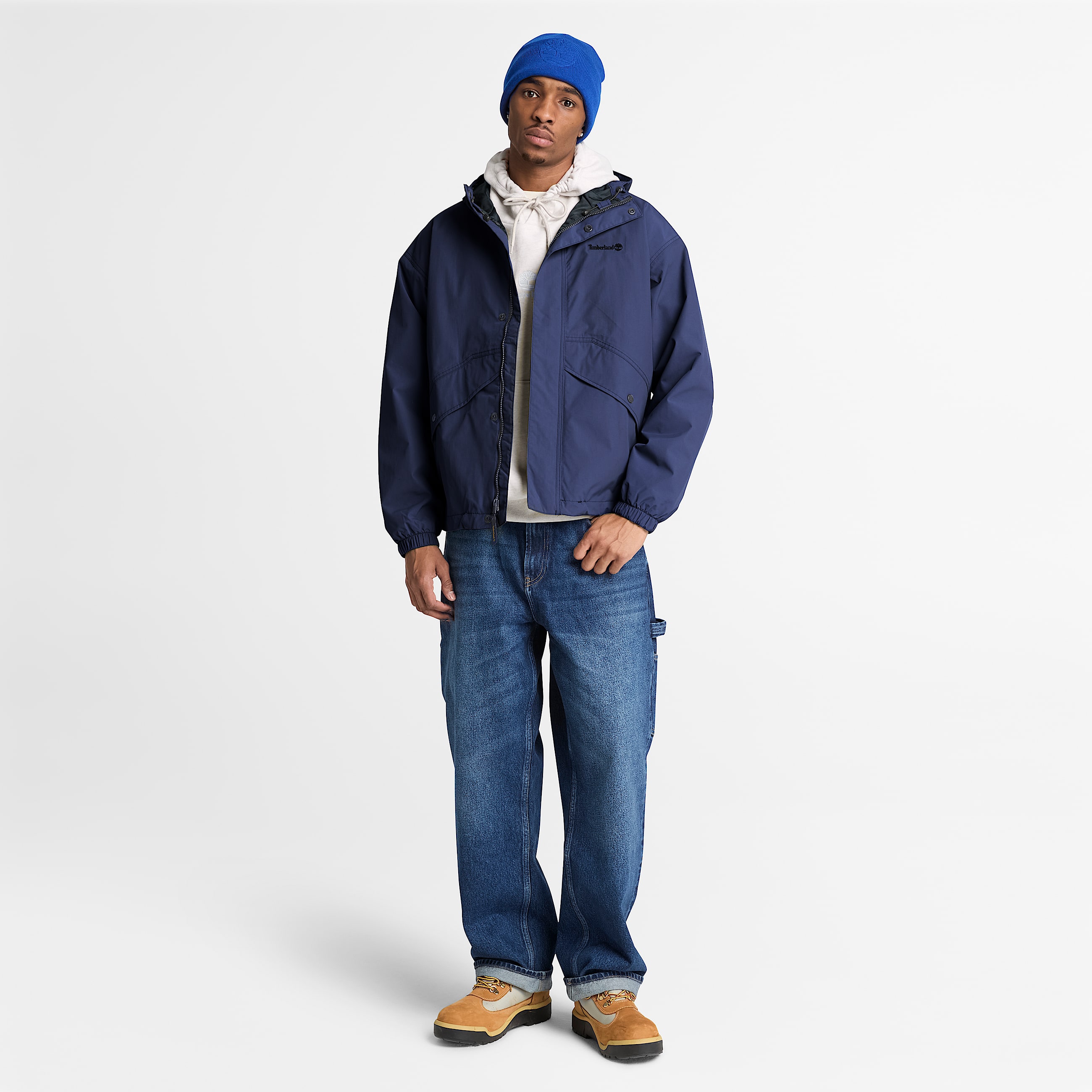 Weatherline Waterproof Shell Jacket for Men in Dark Blue TBL Blue ALT2