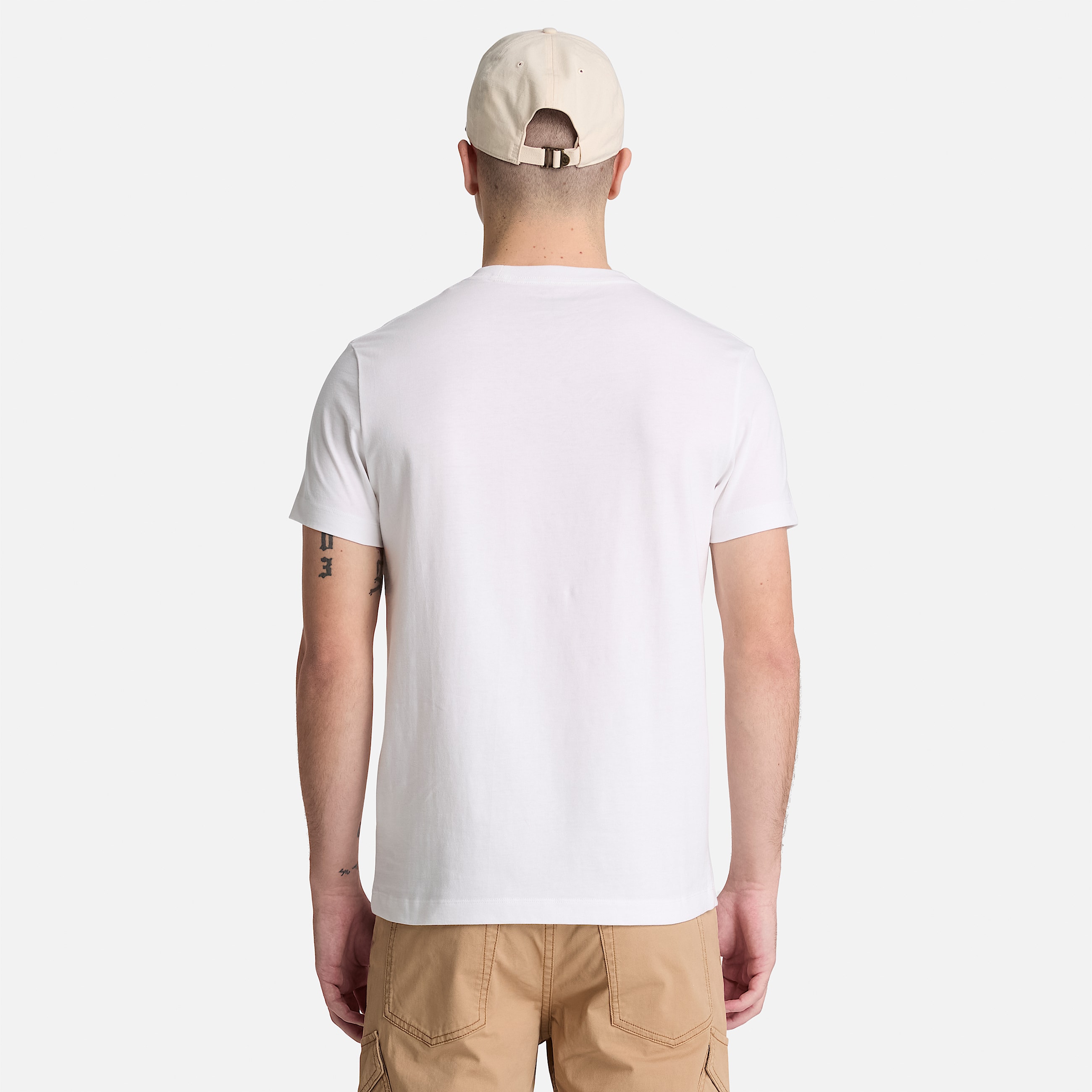 Dunstan River Slim ShortSleeve TShirt for Men in White TBL White ALT8