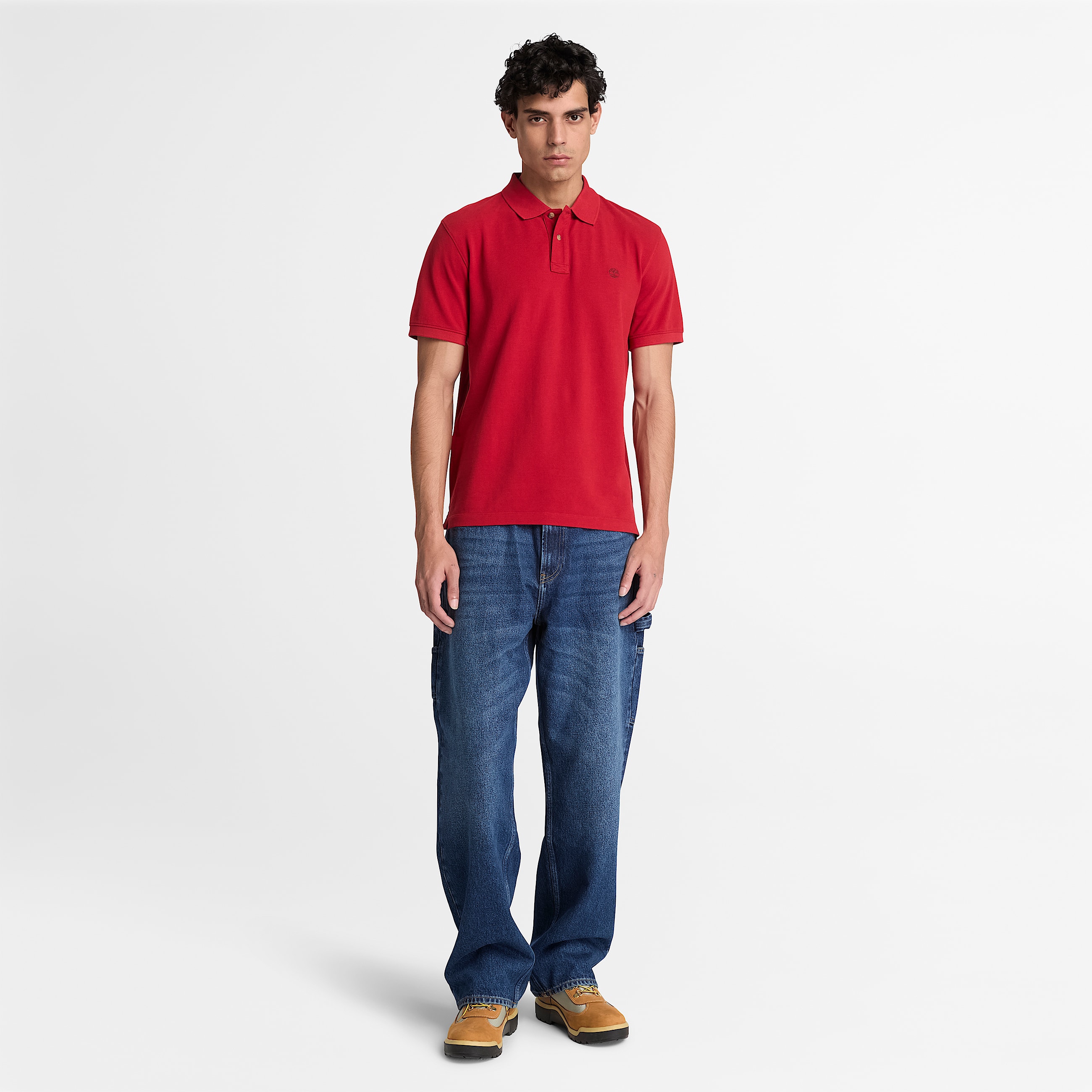 Millers River ShortSleeve Polo for Men in Red TBL Red ALT2
