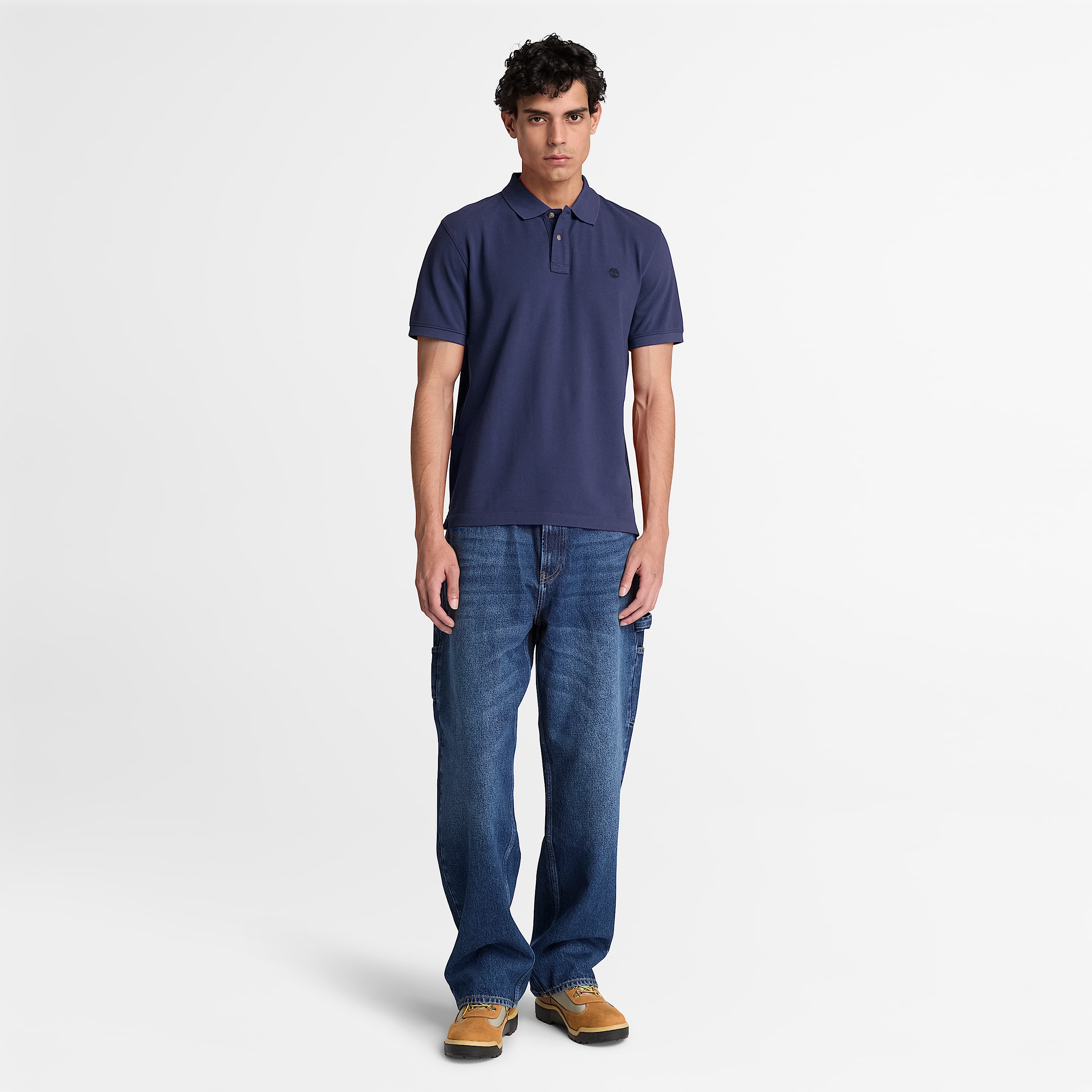 Millers River ShortSleeve Polo for Men in Dark Blue TBL Blue ALT2