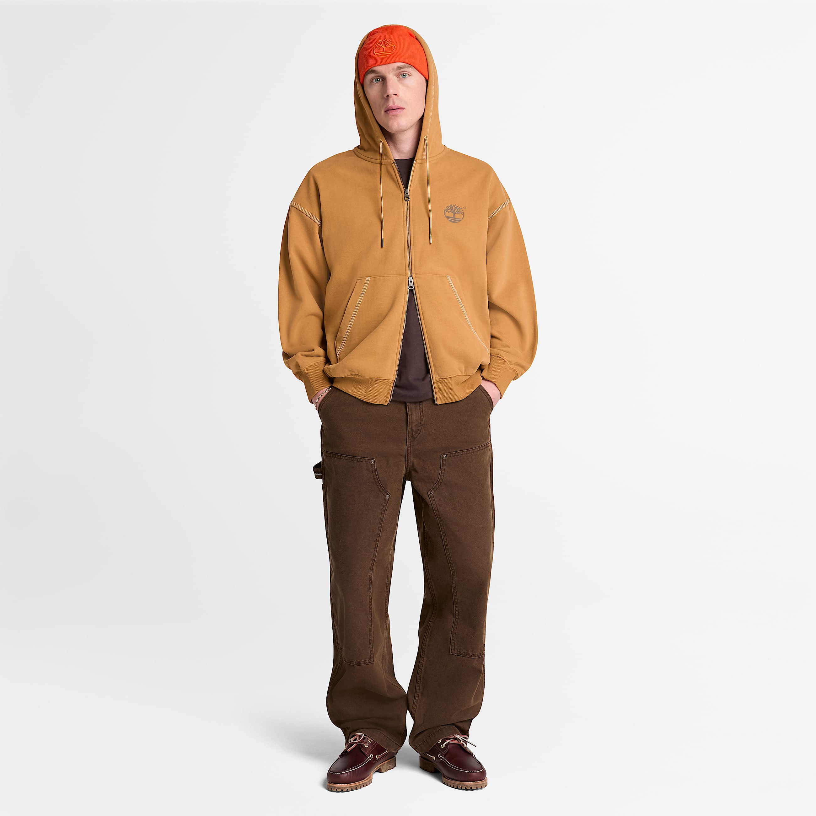 Sweat  capuche zipp Iconic pour homme en jaune TBL jaune ALT2