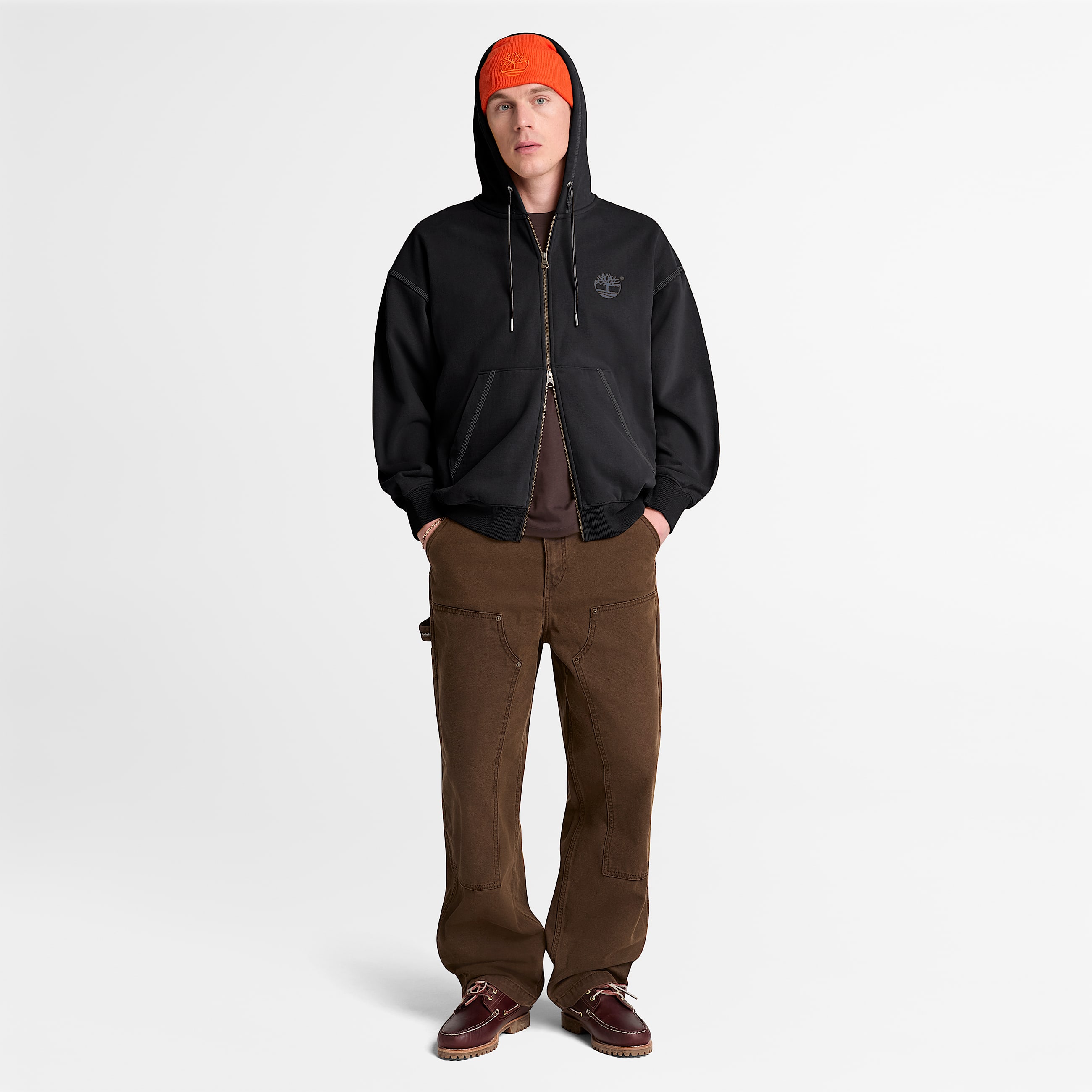 Sweat  capuche zipp Iconic pour homme en noir TBL noir ALT2