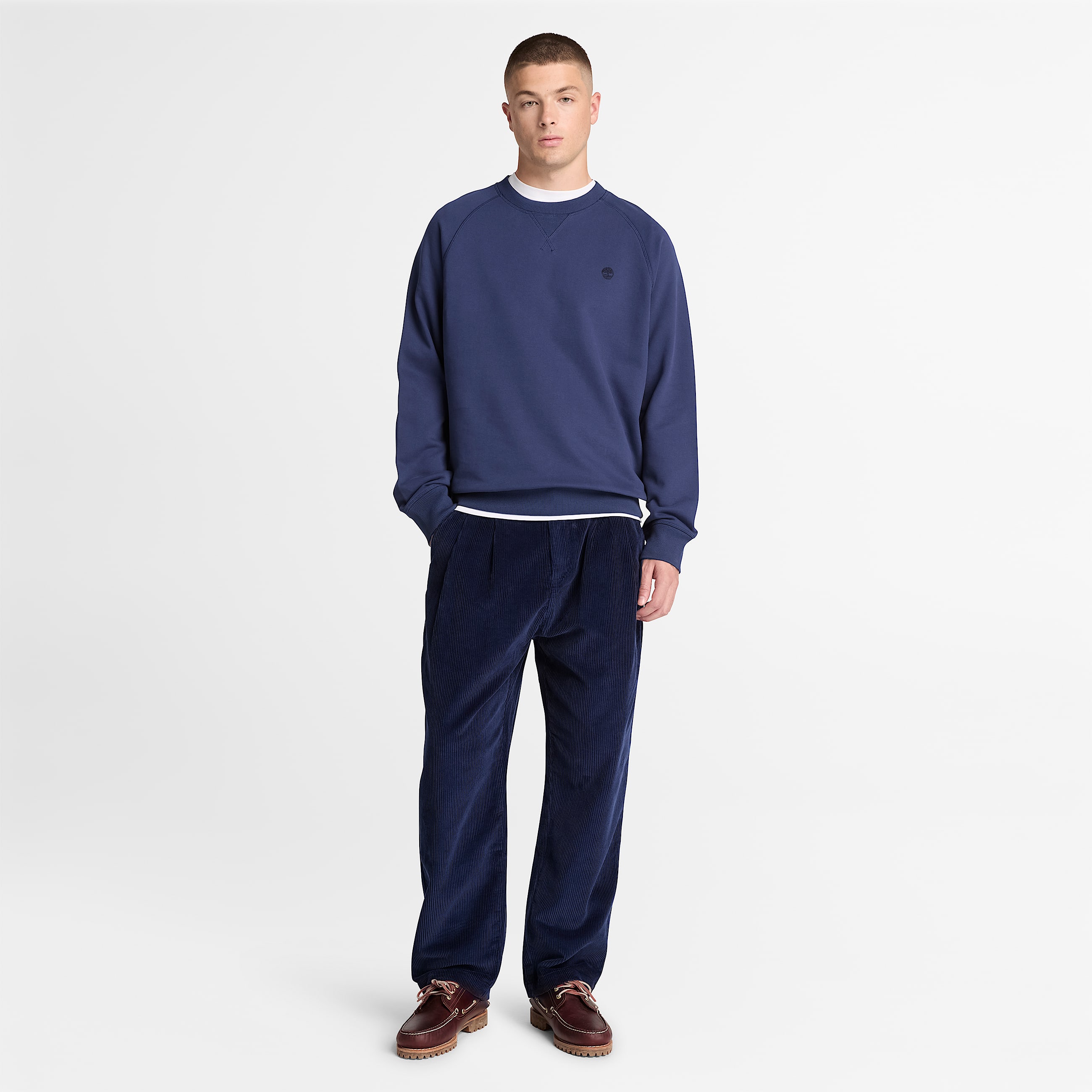 Exeter River Crew Sweatshirt for Men in Dark Blue TBL Blue ALT2