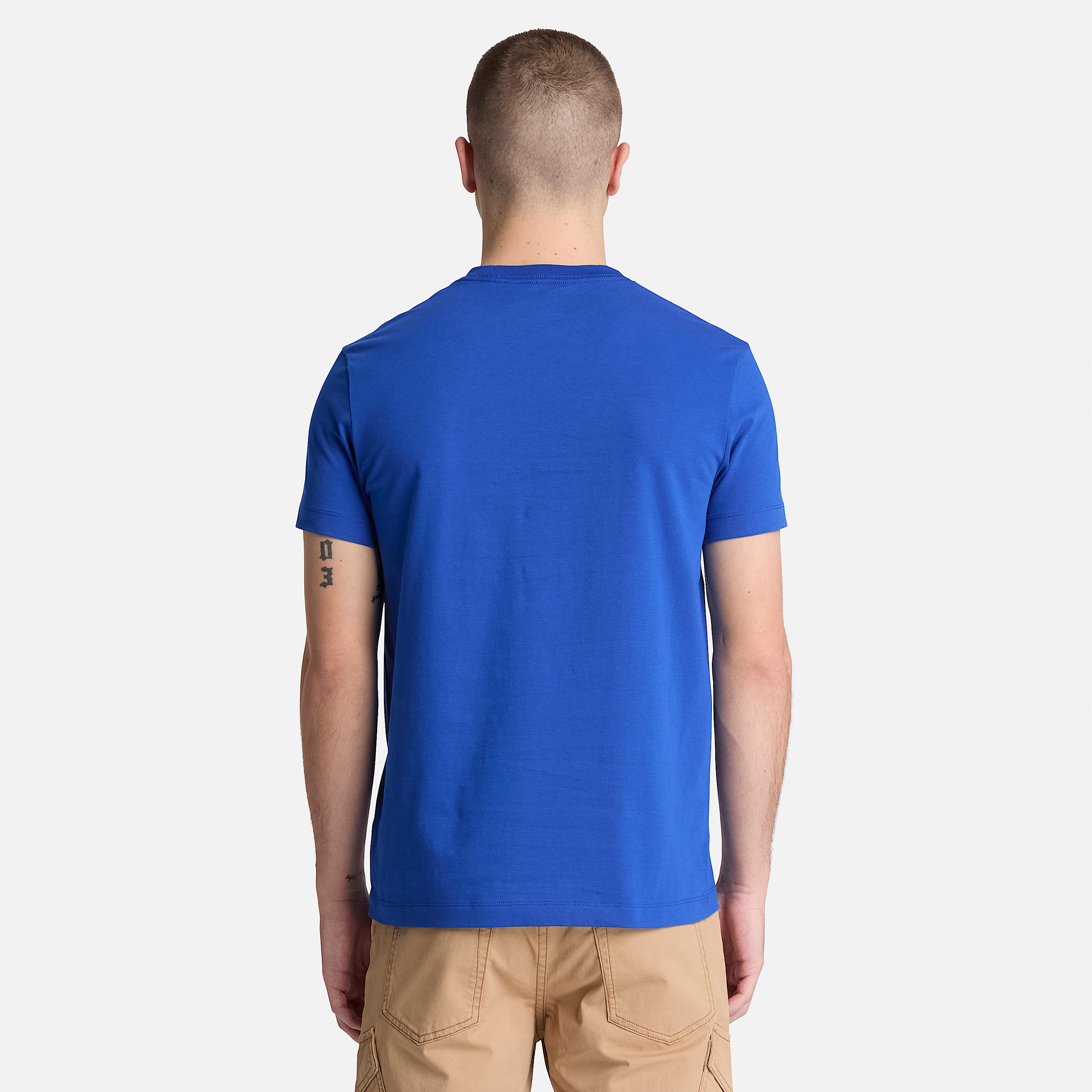 Tshirt Slim a Maniche Corte Dunstan River da Uomo in blu TBL blu ALT8