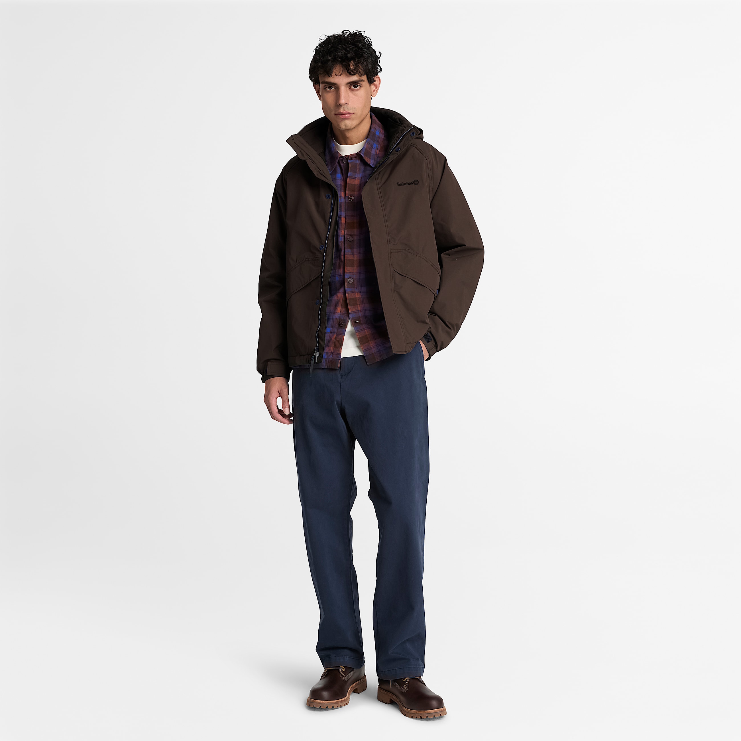 Veste 3en1 impermable pour homme en marron fonc TBL marron ALT2