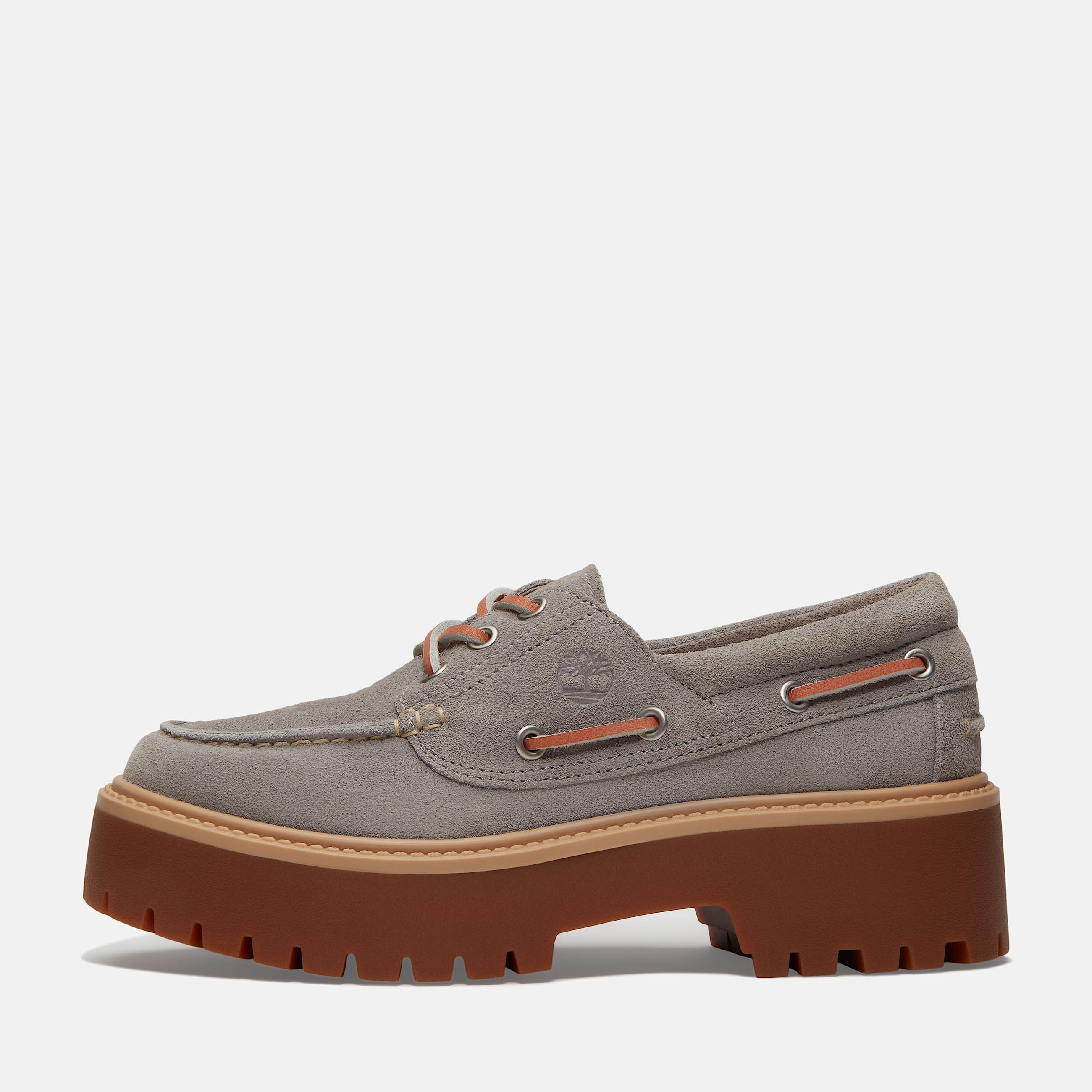 Stone Street Platform Boat Shoe for Women in Grey TBL Grey ALT9