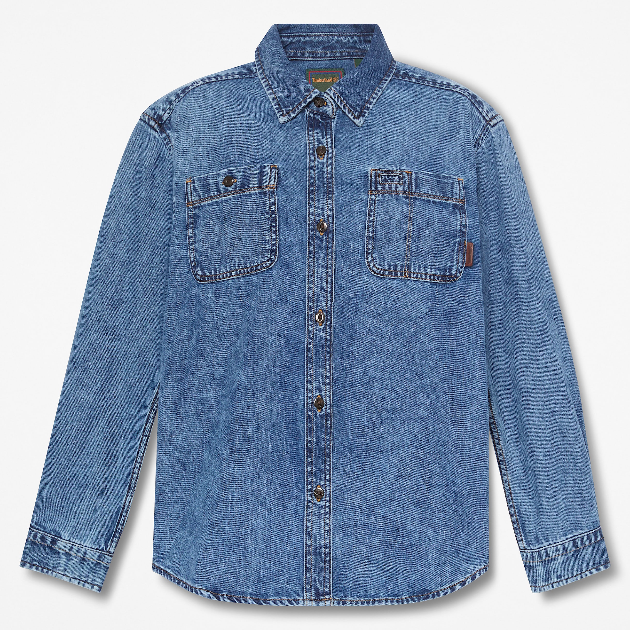 Langrmeliges DenimHemd fr Damen in Blau TBL Blau HERO