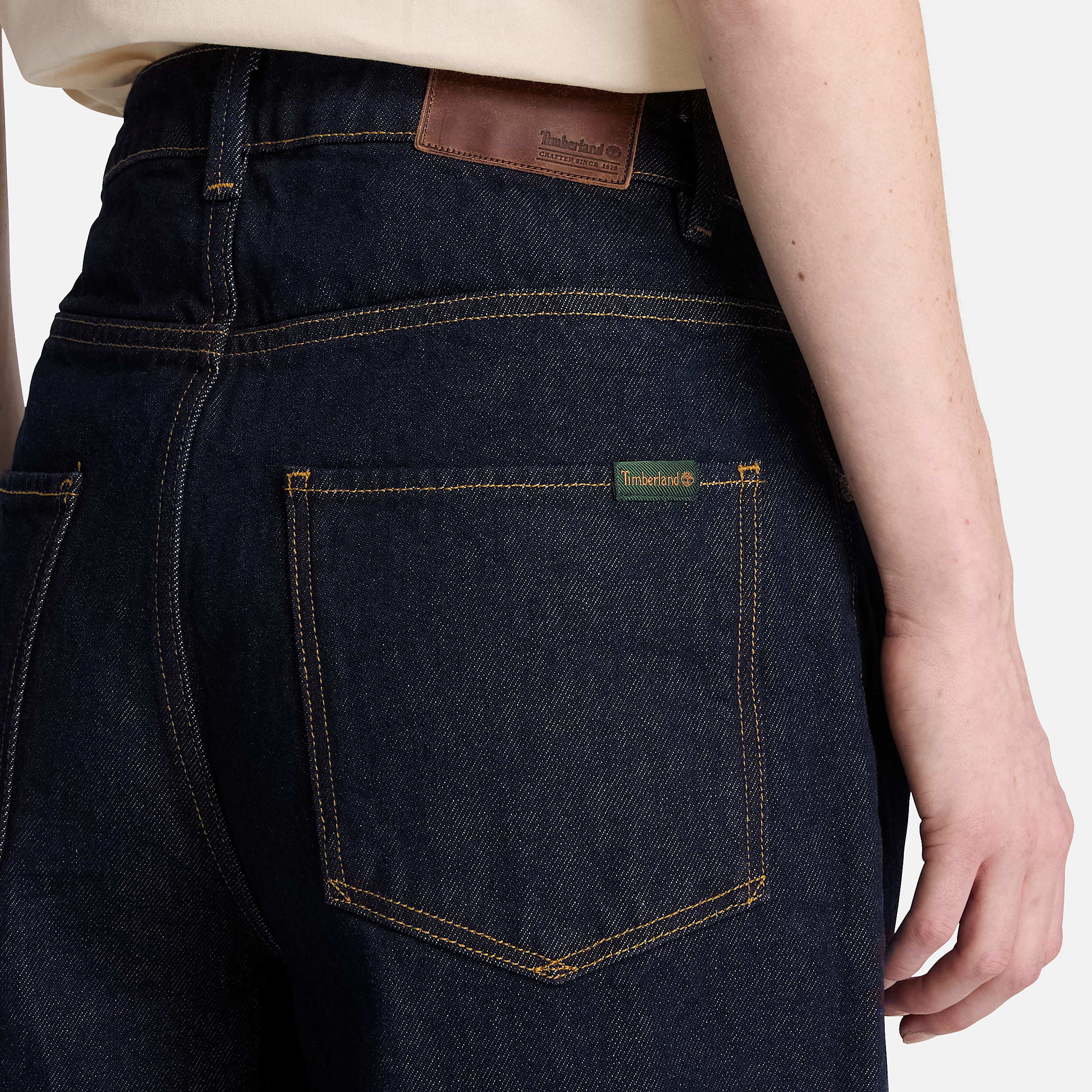 Wide Leg Denim Trouser for Women in Dark Blue TBL Blue ALT3