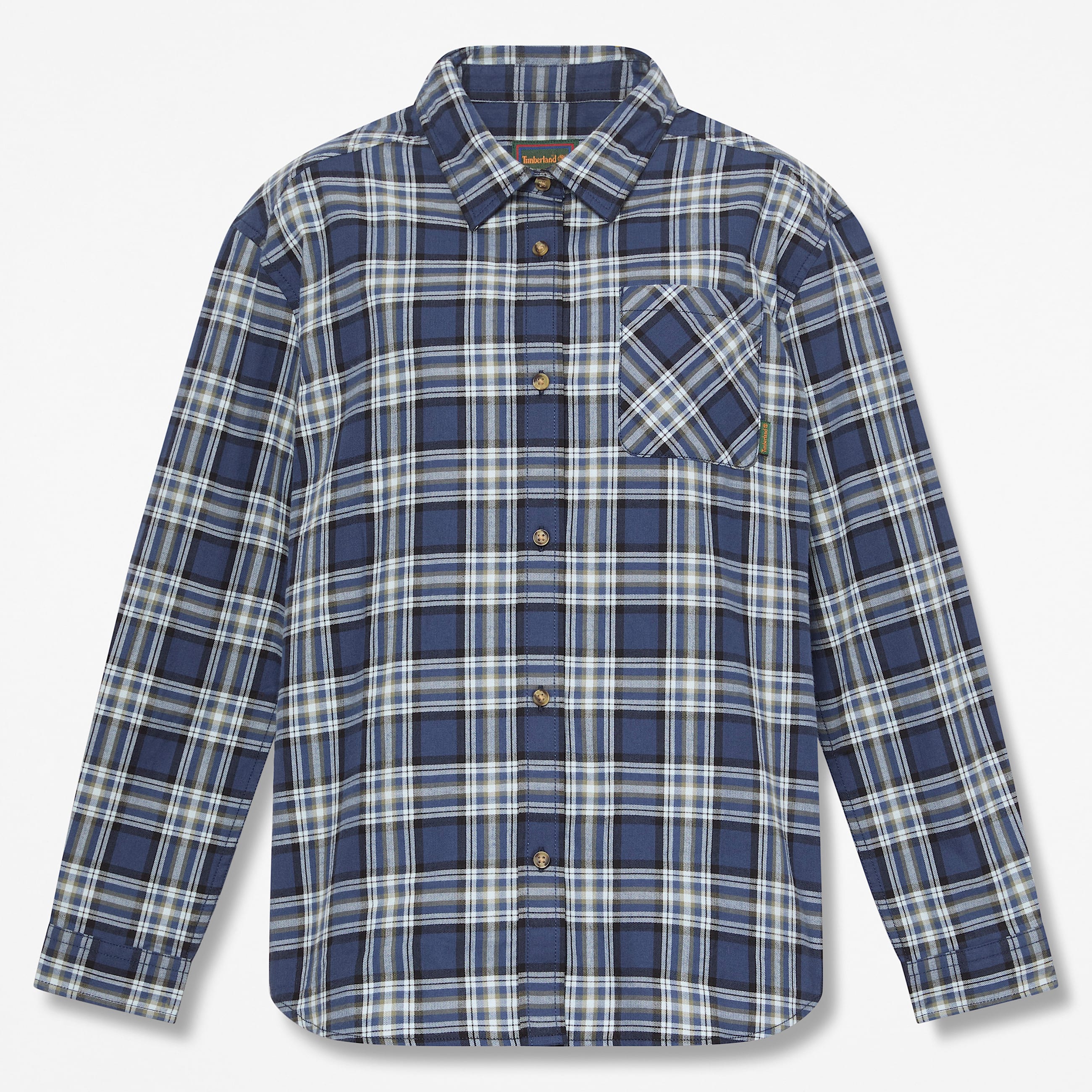 Chemise en flanelle semipaisse  manches longues pour femme en bleu fonc TBL bleu HERO
