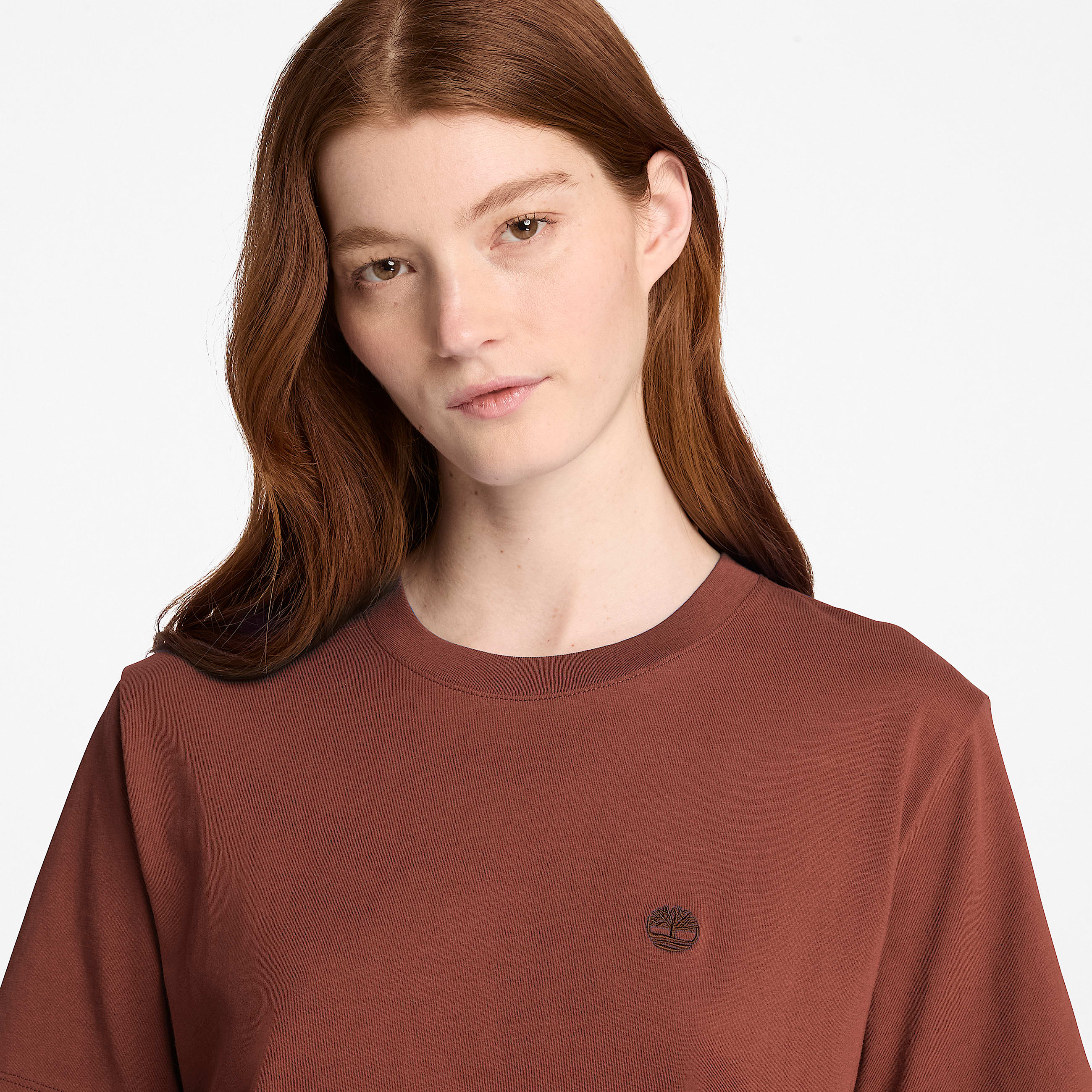Crafted KurzarmTShirt mit Rundhalsausschnitt fr Damen in Braun TBL Braun ALT3