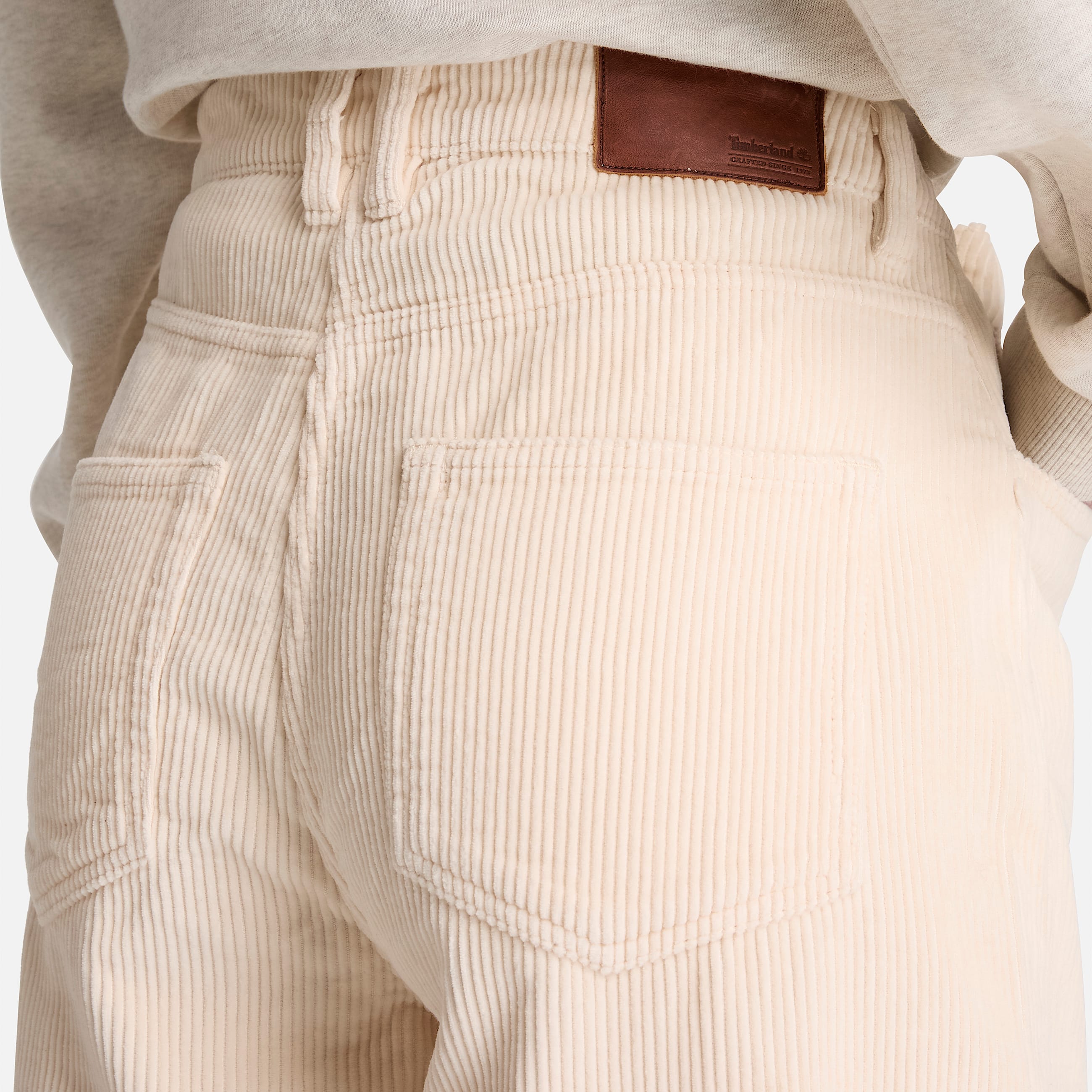 Pantalon large en velours ctel pour femme en beige TBL beige ALT3