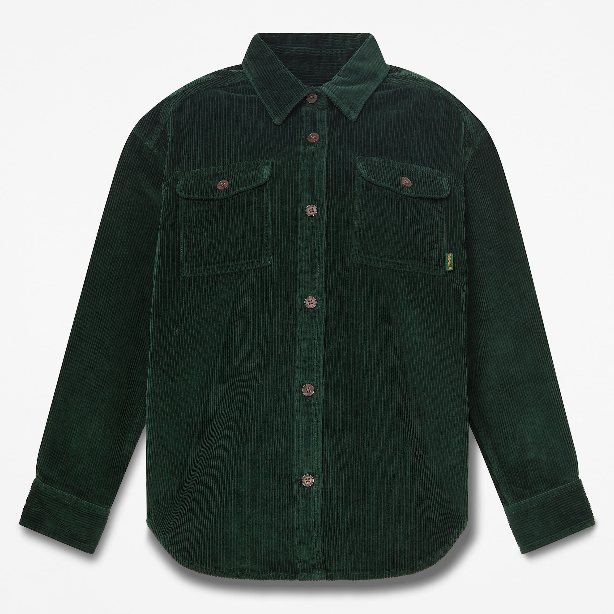 Surchemise en velours ctel pour femme en vert fonc TBL Verte HERO
